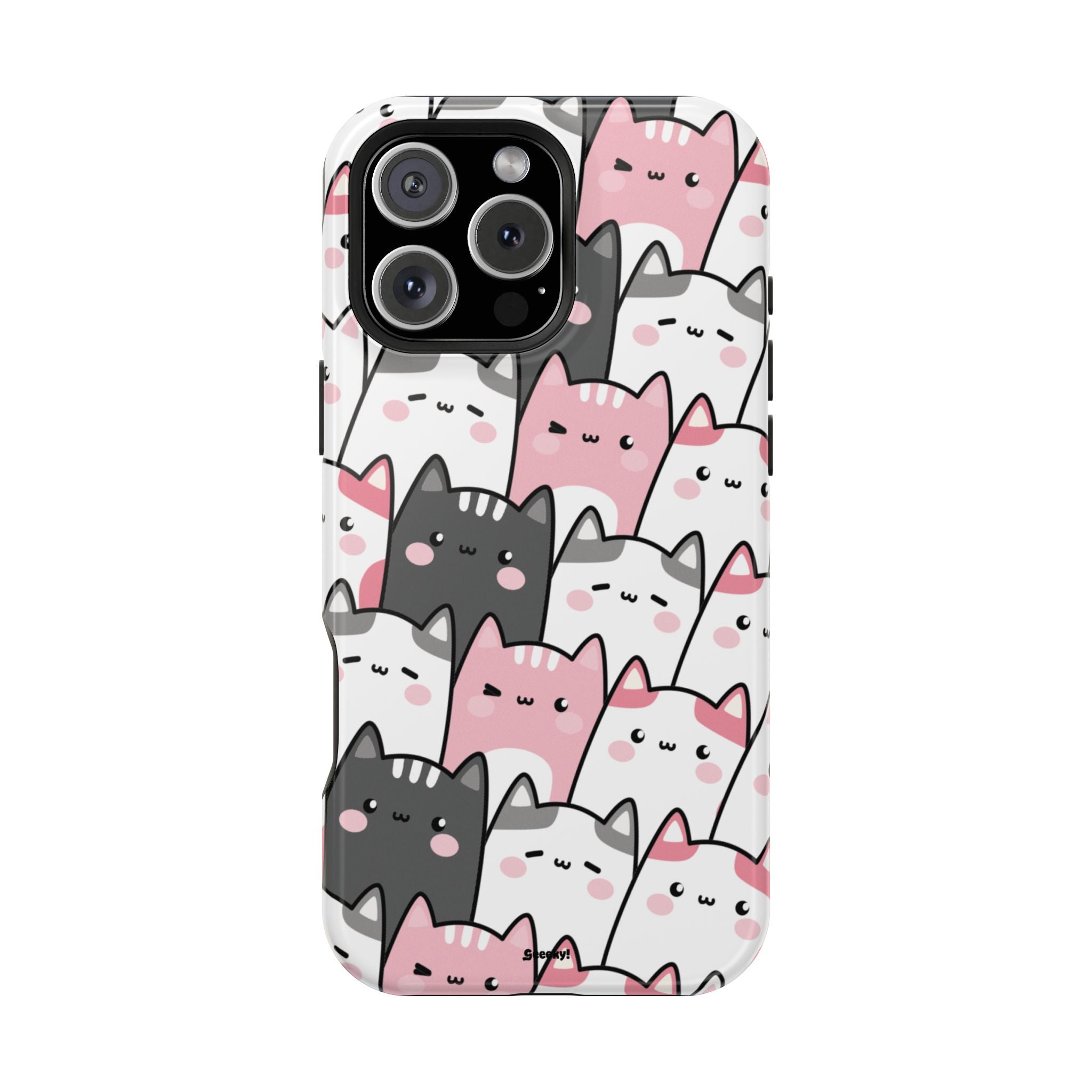 Chubby Cat Mega Cuddle Magnetic Tough iPhone Case Geeeky! Chubby Cat Mega Cuddle Magnetic Tough iPhone Case Geeeky!