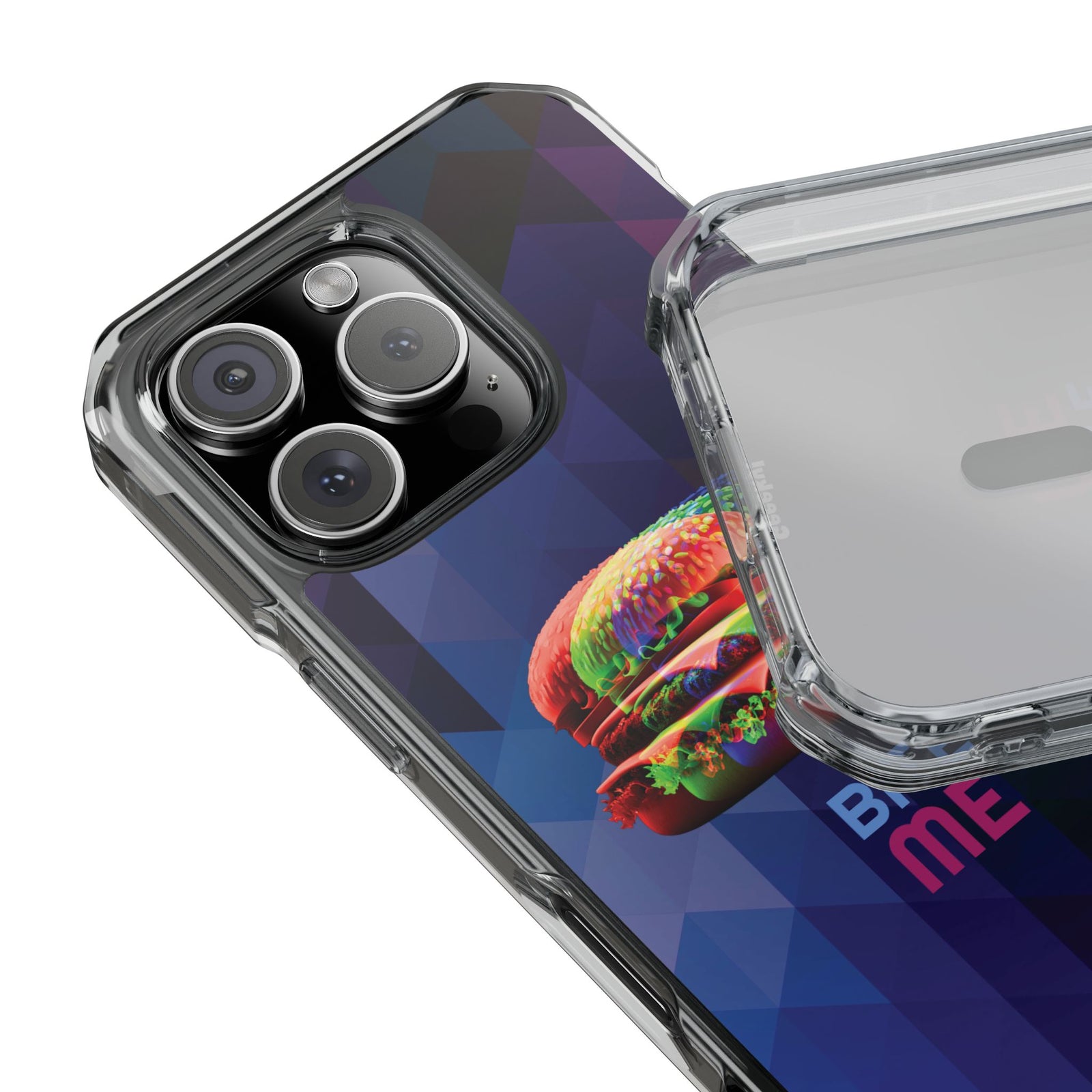 Prismatic Burger - Magnetic Clear iPhone Case