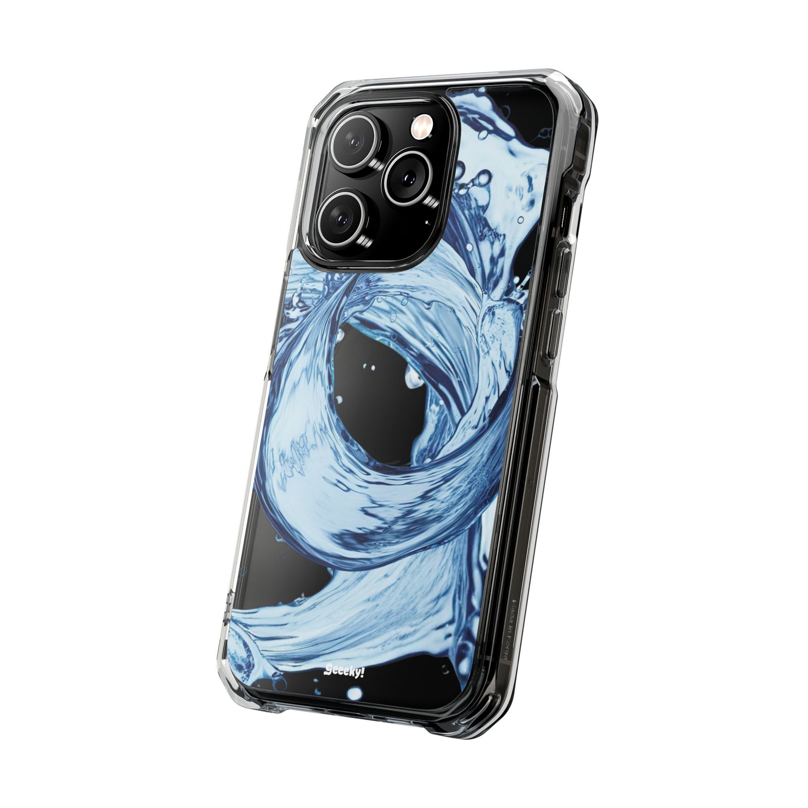 Aqua Surge - Magnetic Clear iPhone Case