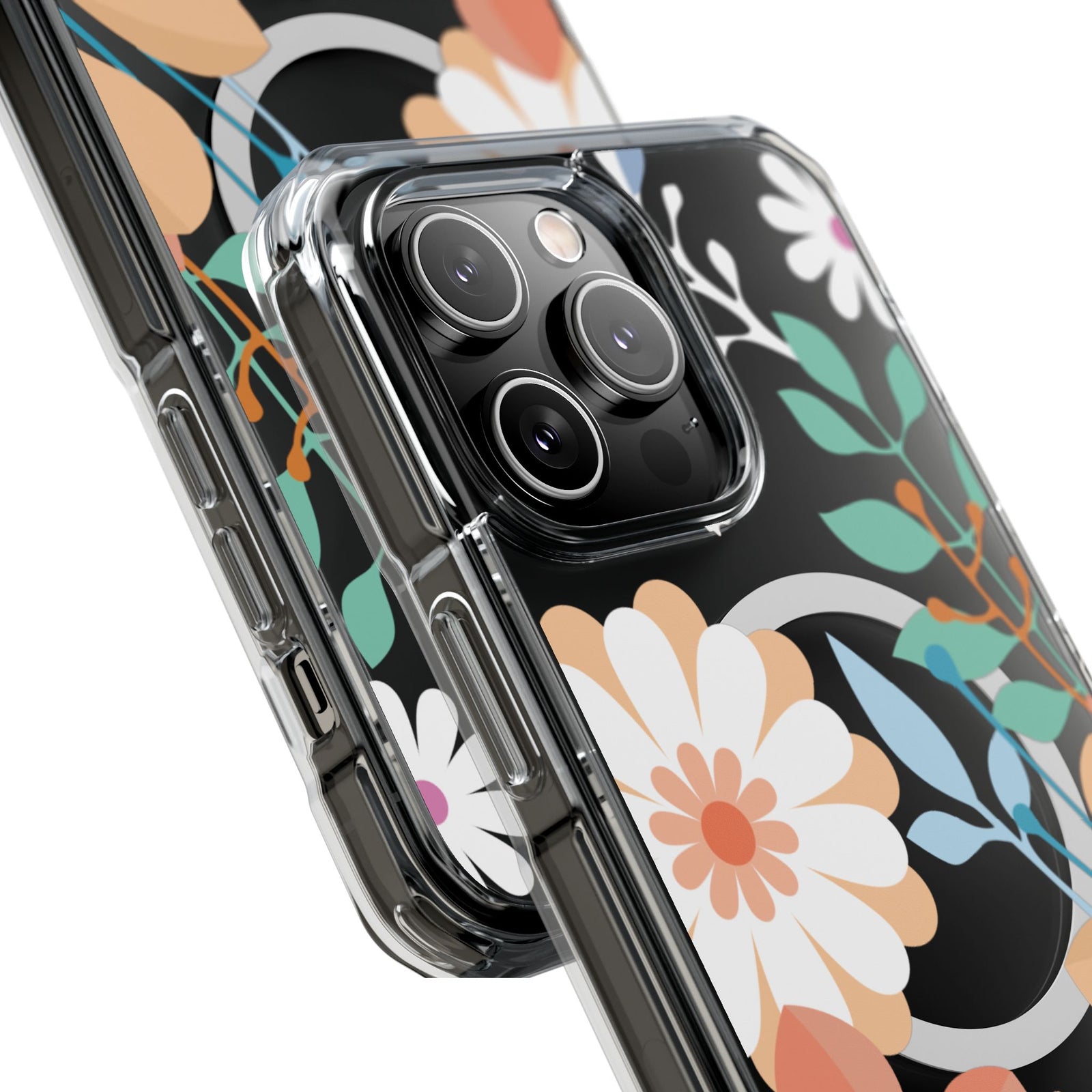 Whimsical Floral Symphony - Magnetic Clear iPhone Case