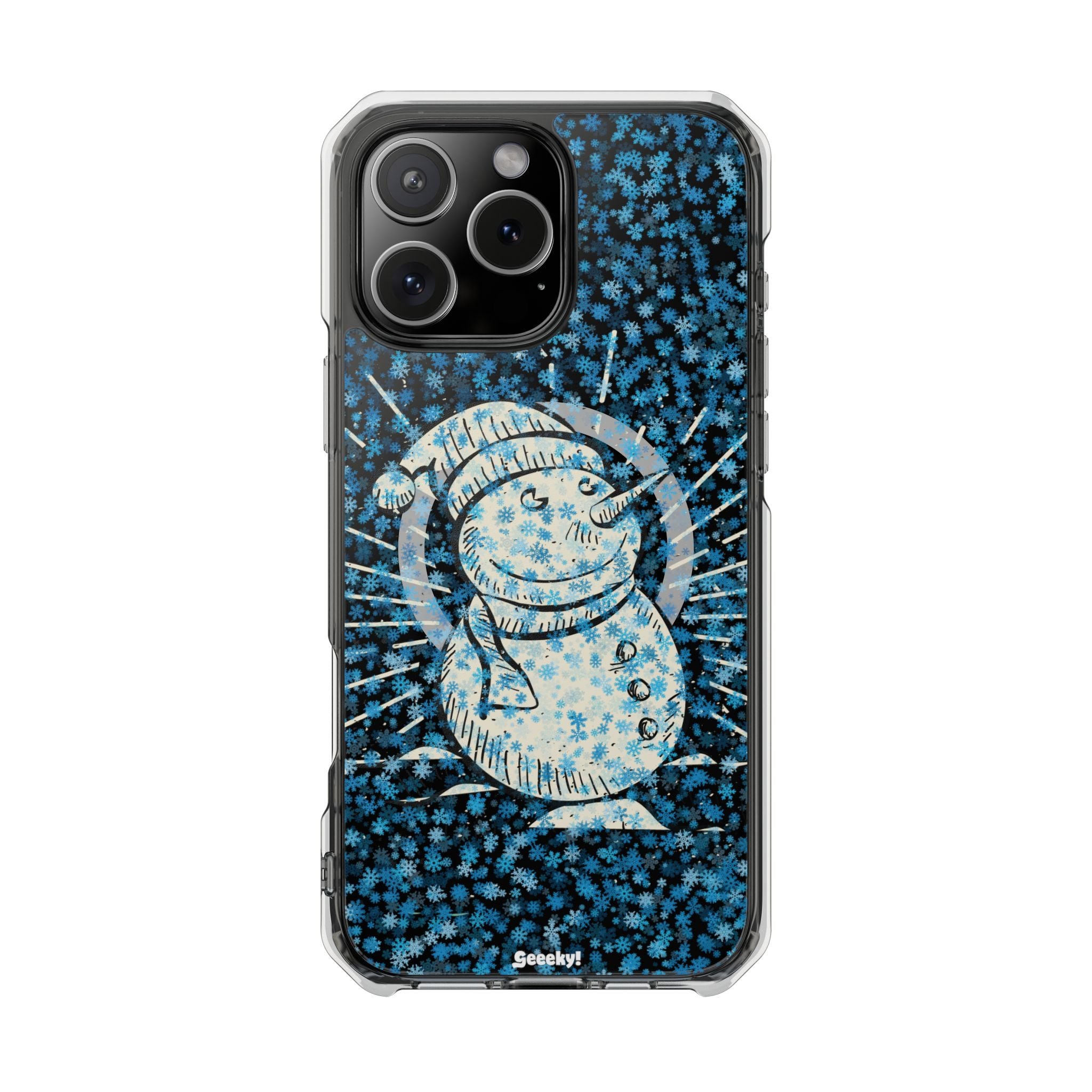 Snowflake Snowman - Magnetic Clear iPhone Case