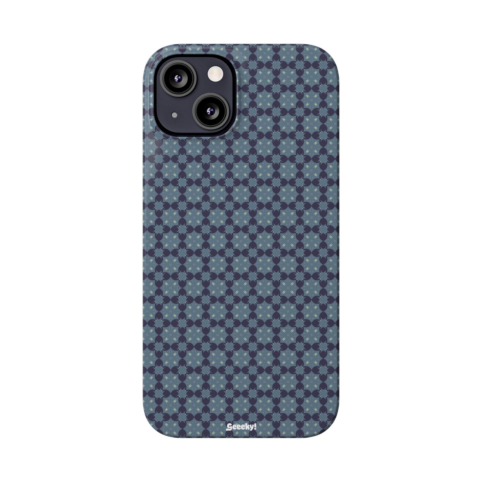 Blue Geometric Bliss – Slim iPhone Case