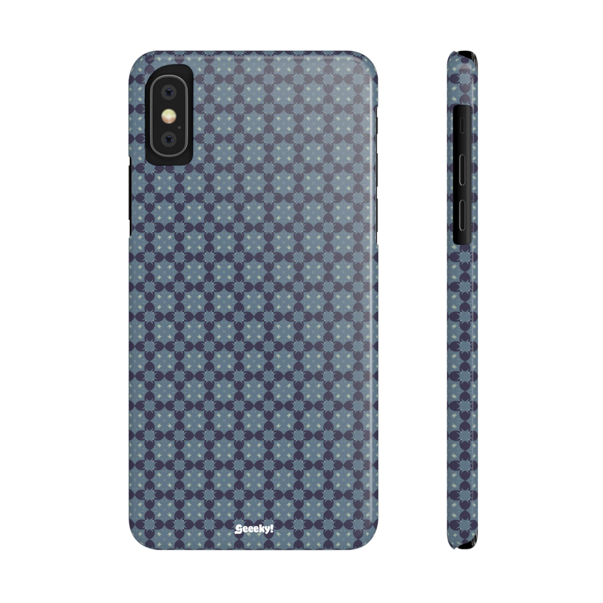 Blue Geometric Bliss – Slim iPhone Case