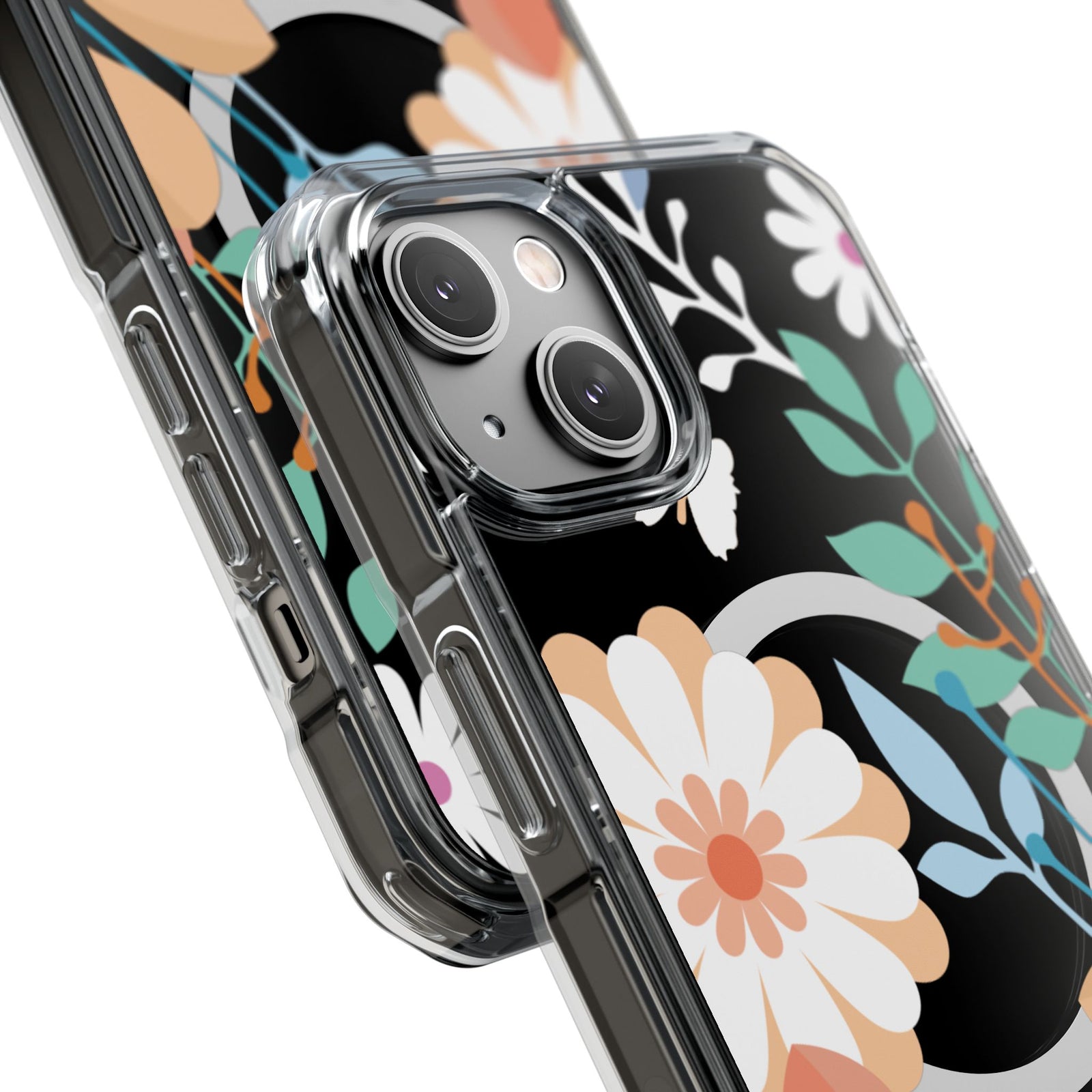 Whimsical Floral Symphony - Magnetic Clear iPhone Case