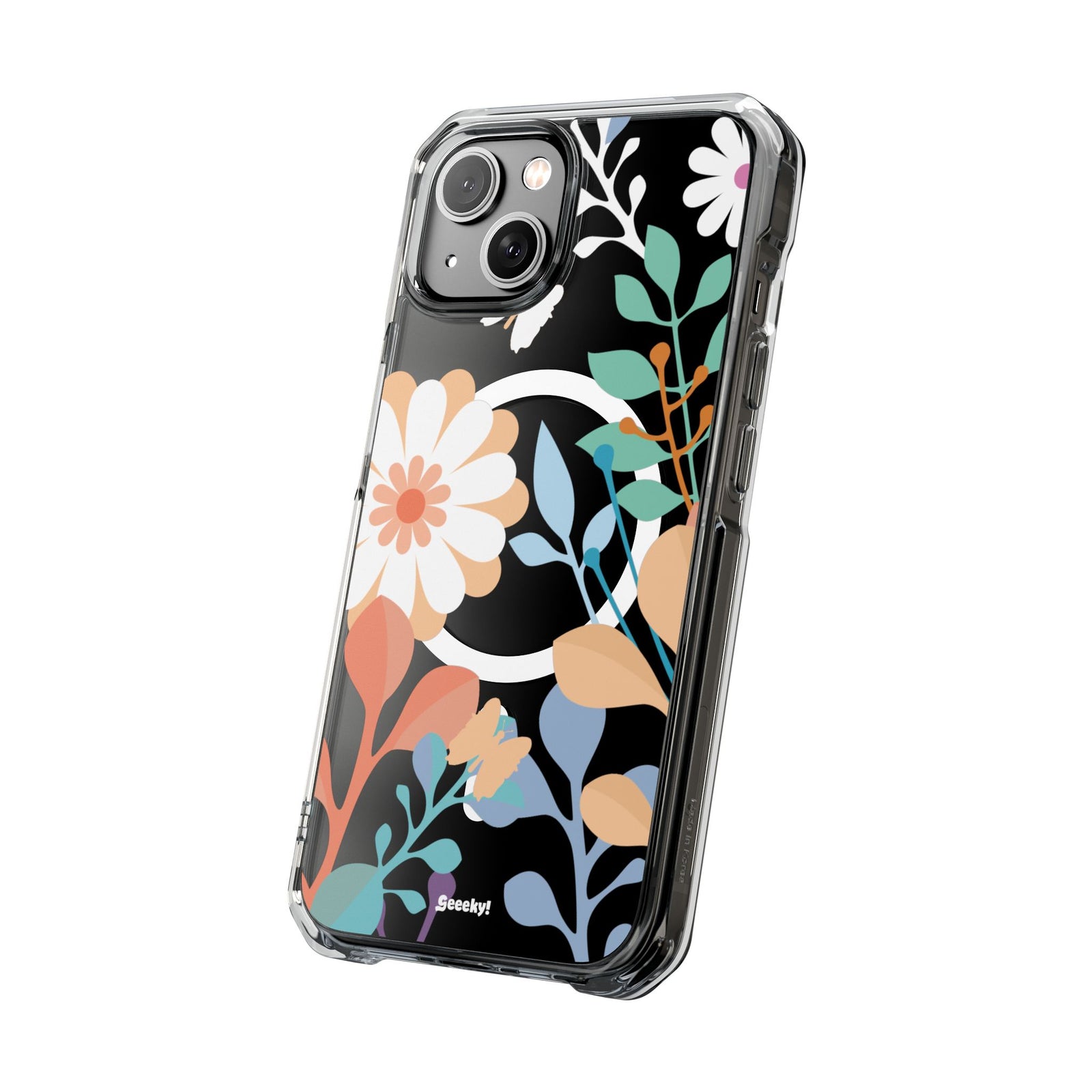 Whimsical Floral Symphony - Magnetic Clear iPhone Case