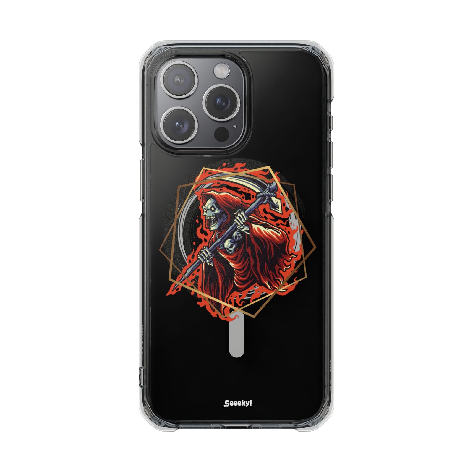 Fiery Reaper - Magnetic Clear iPhone Case