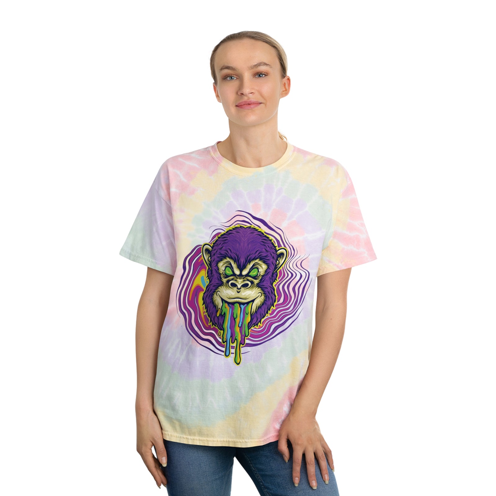 RPG Monsters: Simian Sorcerer –  Tie-Dye Tee, Spiral