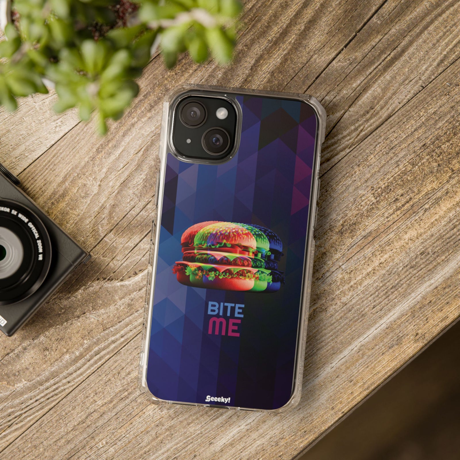 Prismatic Burger - Magnetic Clear iPhone Case