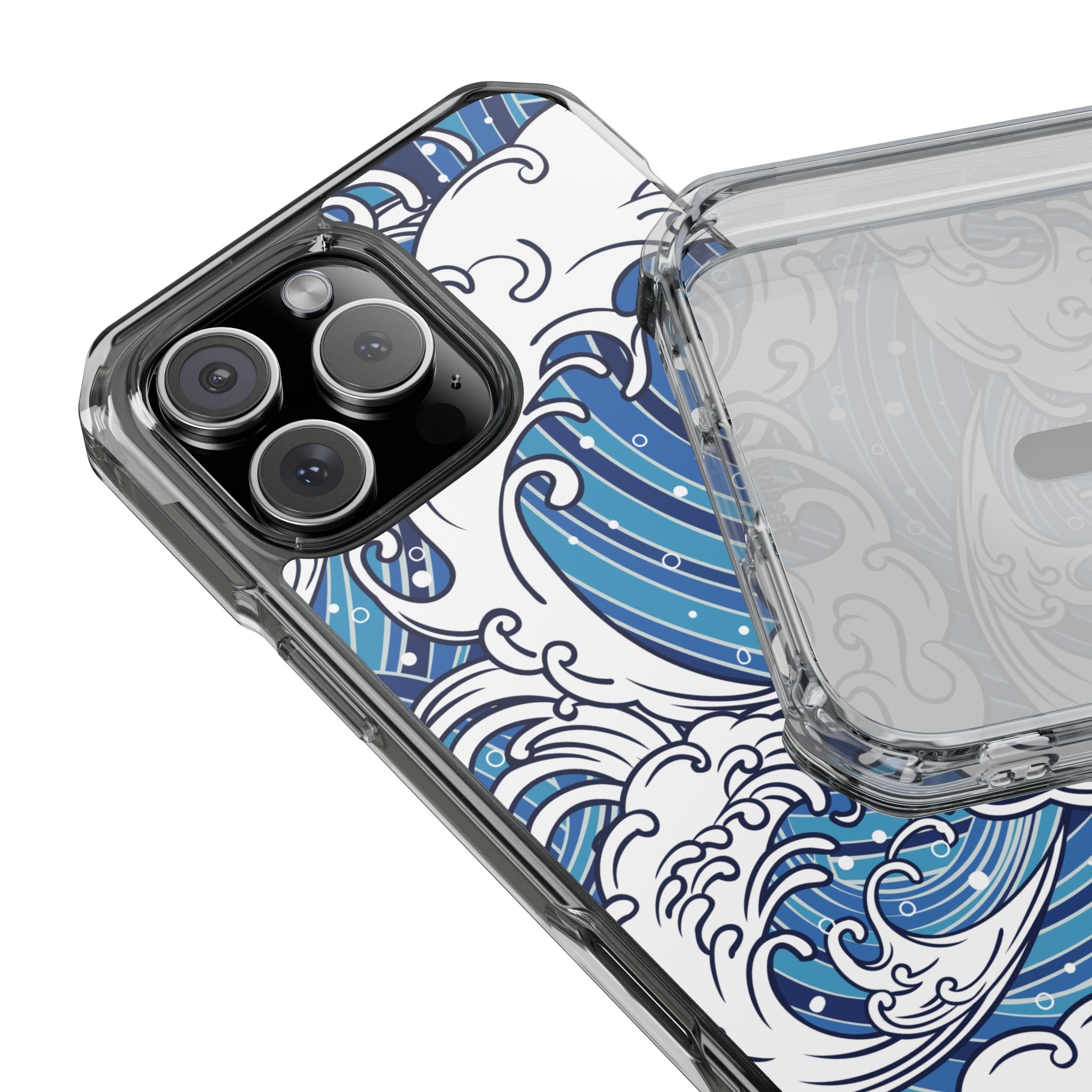 Umi-Nami – Japanese Wave - Magnetic Clear iPhone Case