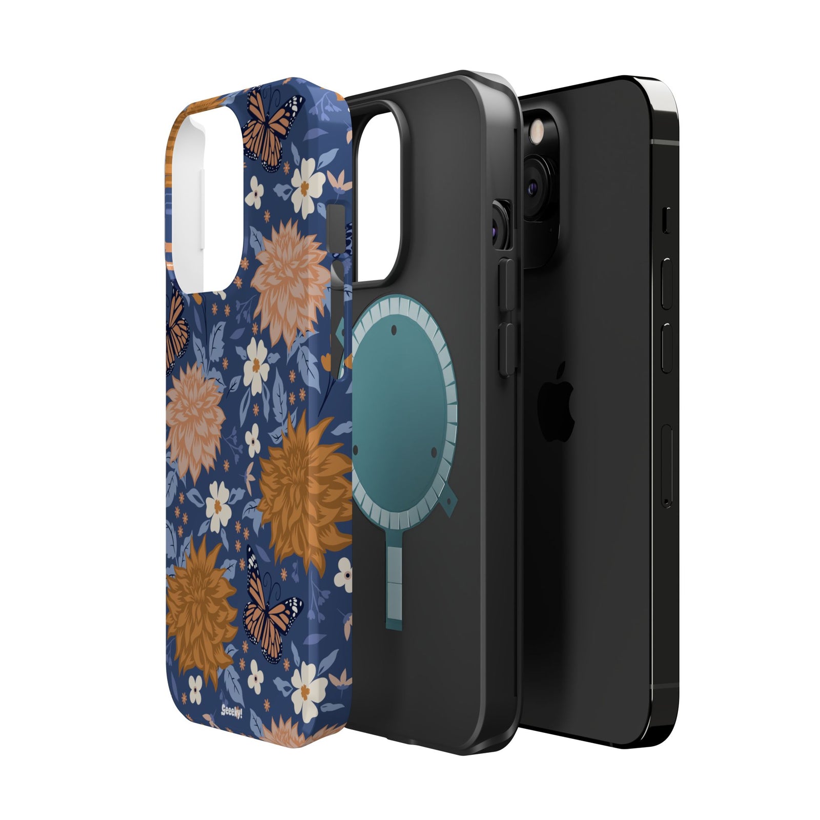 Floral Bliss – Magnetic Tough iPhone Case