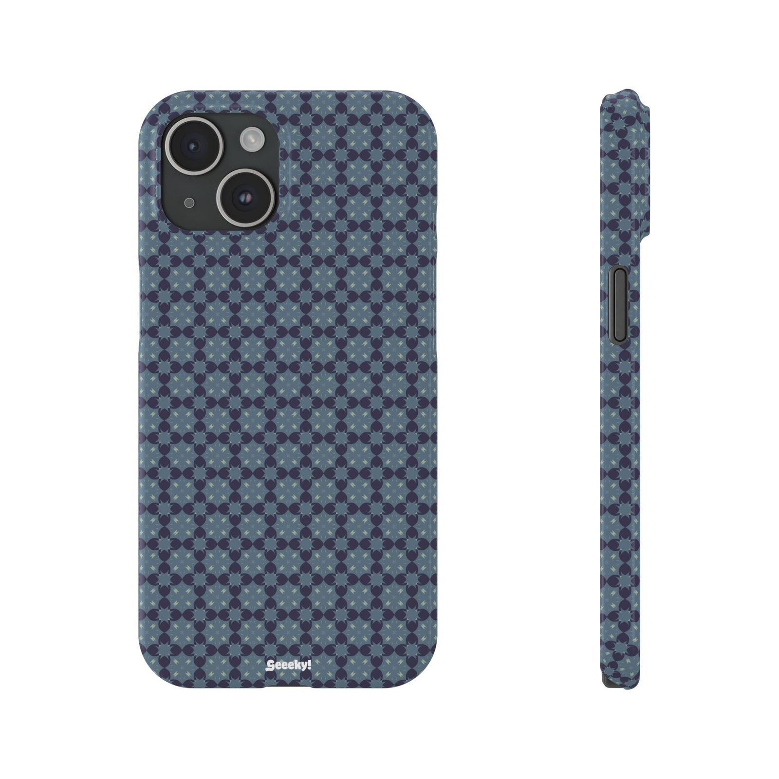 Blue Geometric Bliss – Slim iPhone Case