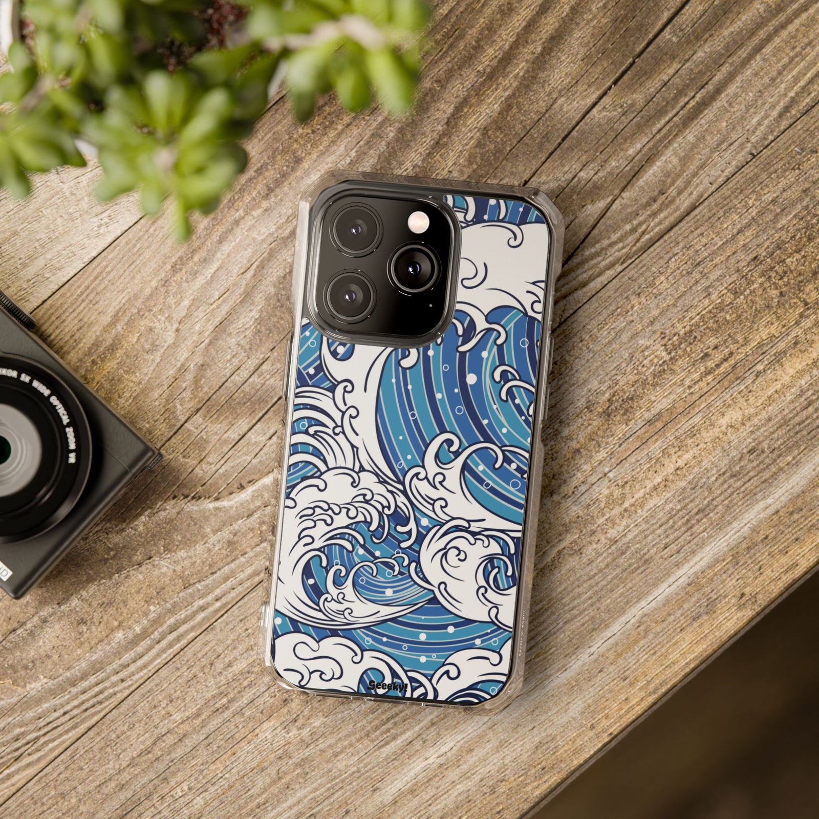 Umi-Nami – Japanese Wave - Magnetic Clear iPhone Case