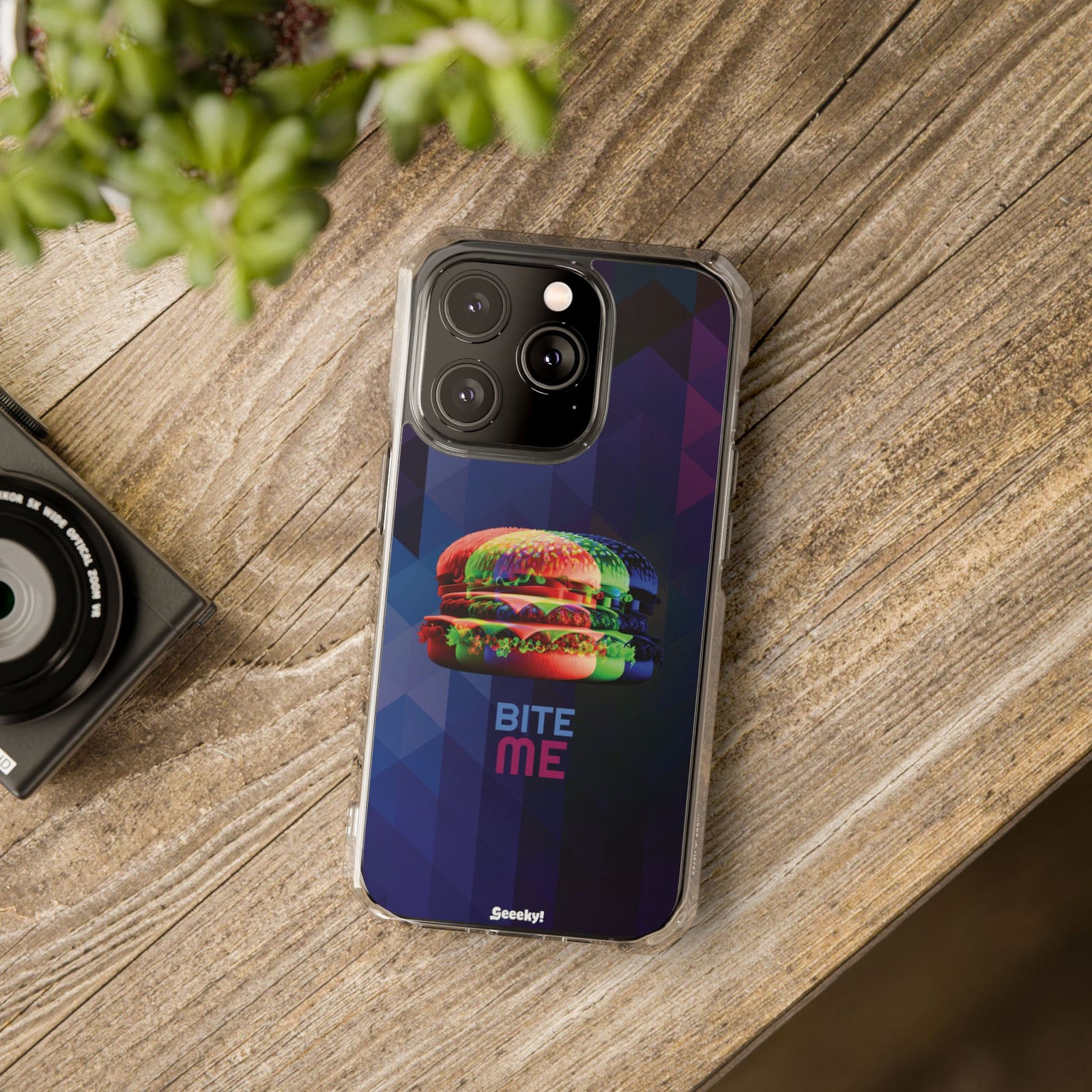 Prismatic Burger - Magnetic Clear iPhone Case