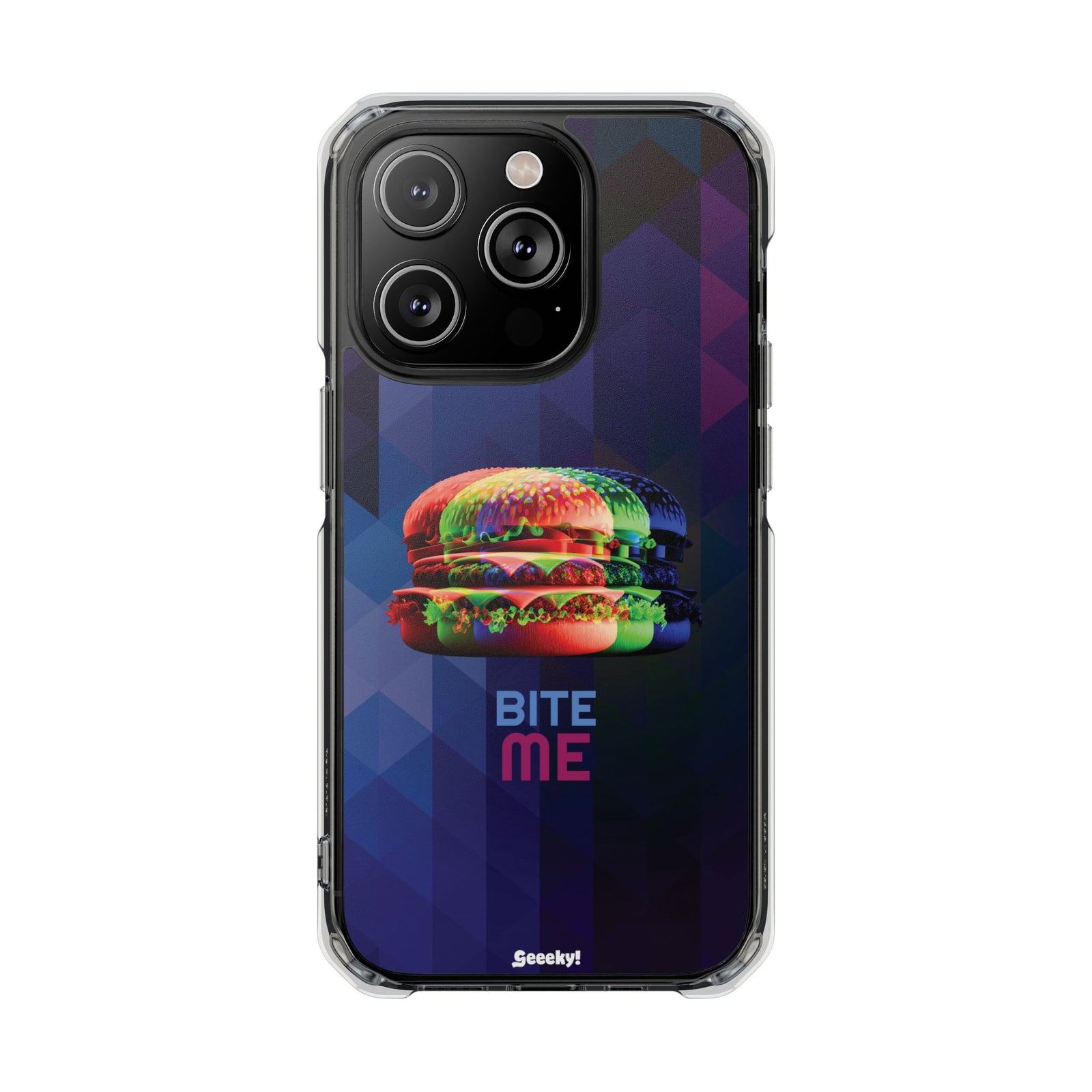 Prismatic Burger - Magnetic Clear iPhone Case