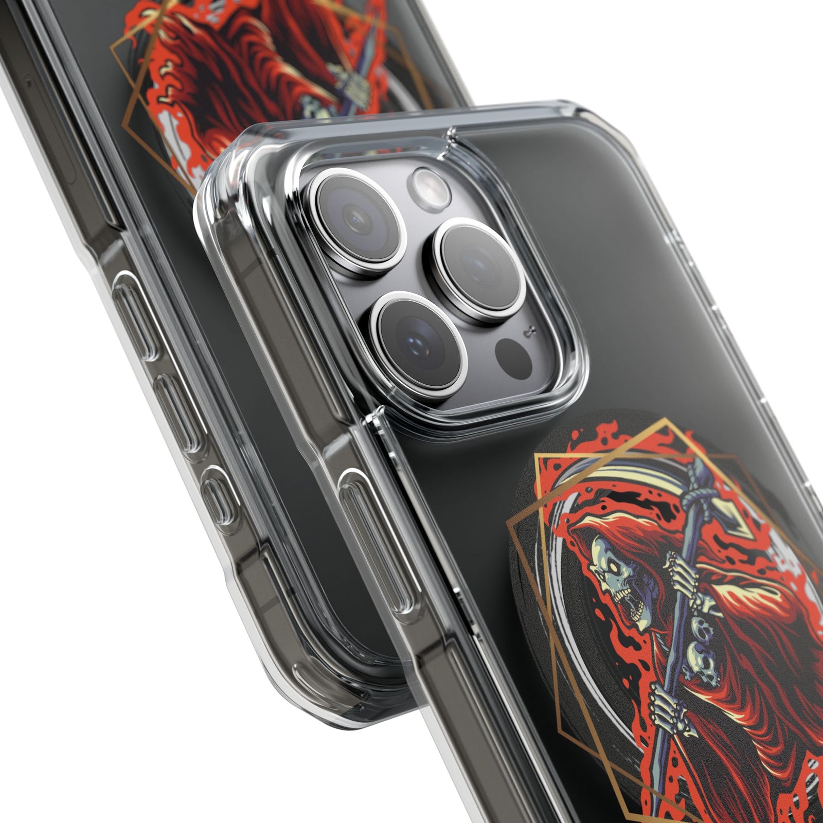 Fiery Reaper - Magnetic Clear iPhone Case