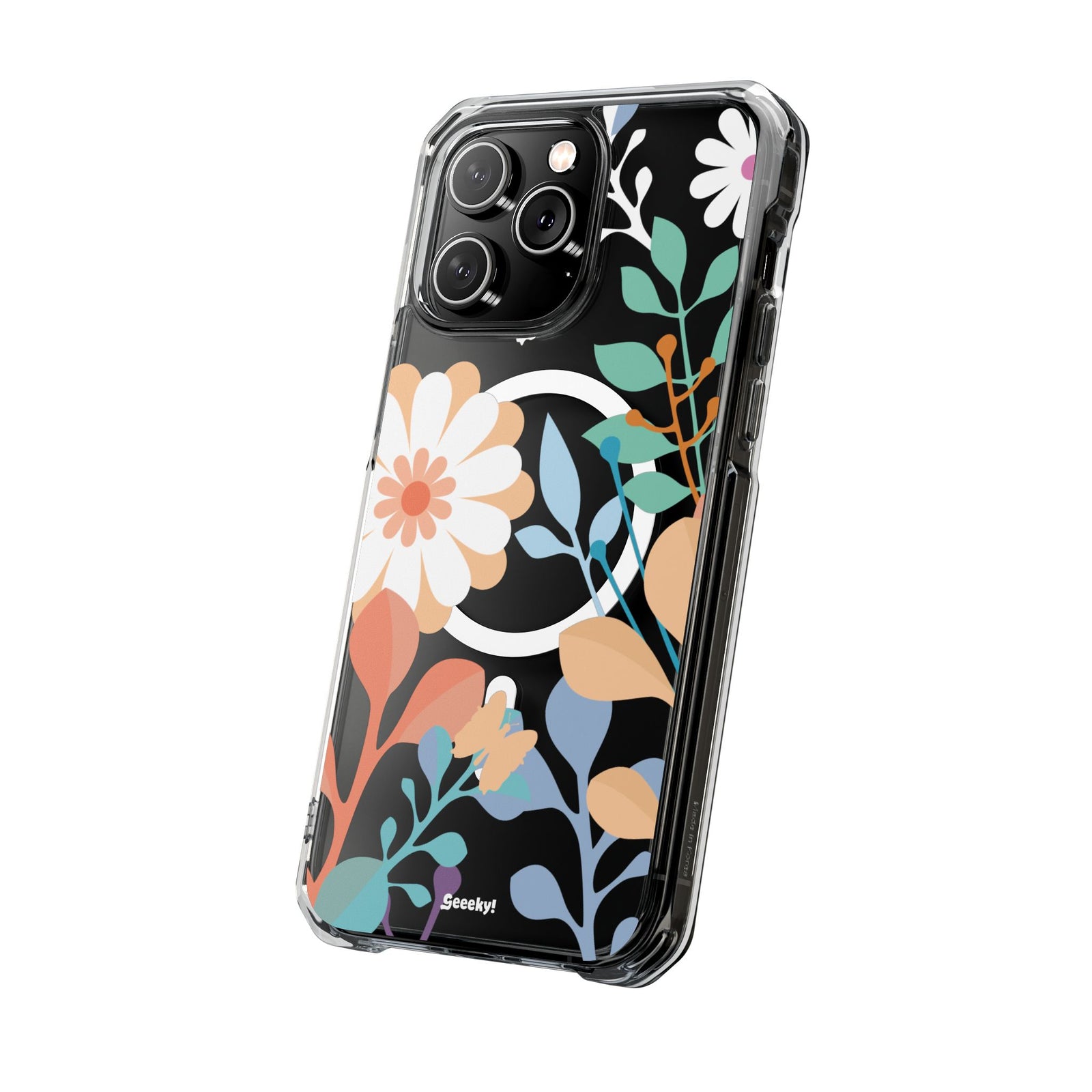 Whimsical Floral Symphony - Magnetic Clear iPhone Case