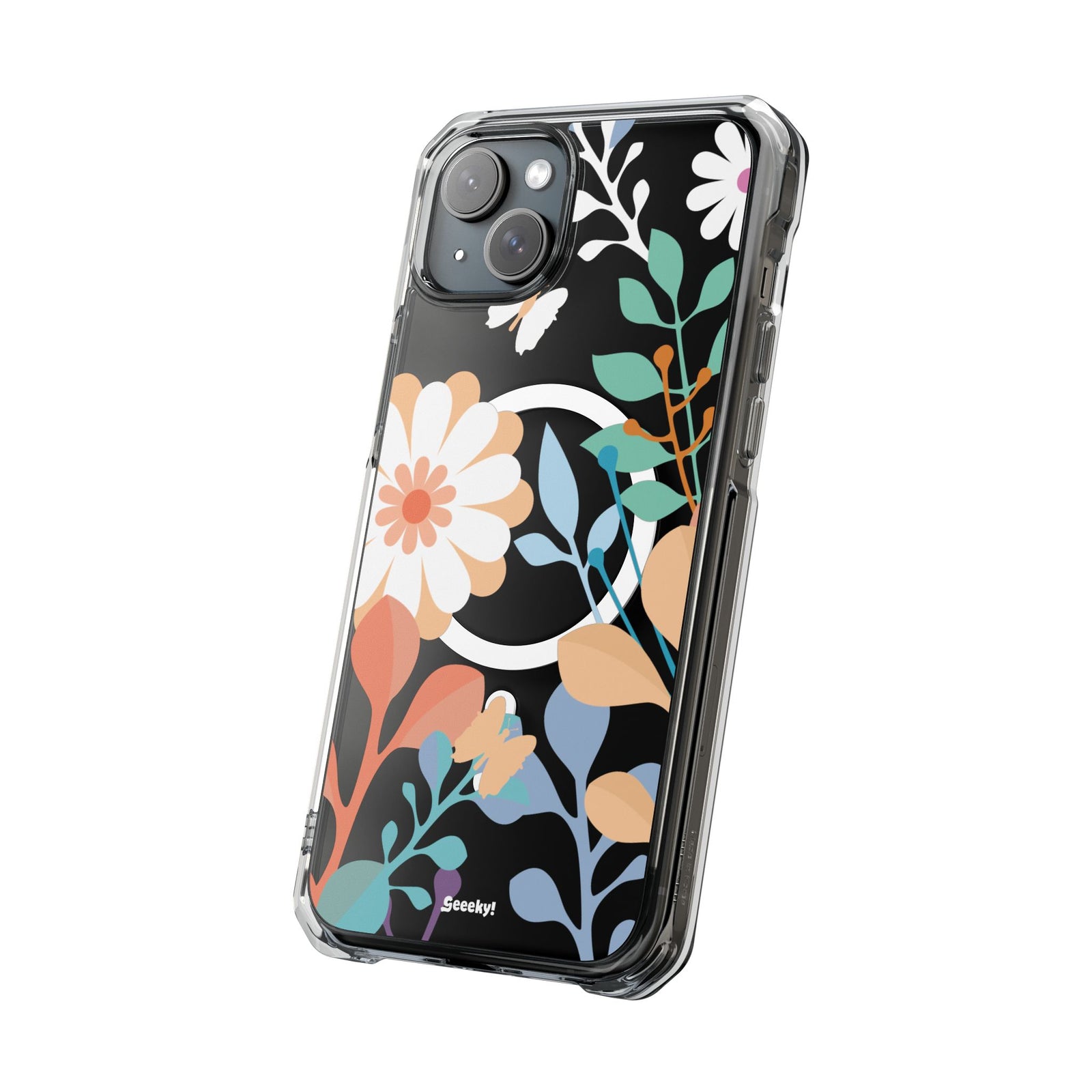 Whimsical Floral Symphony - Magnetic Clear iPhone Case