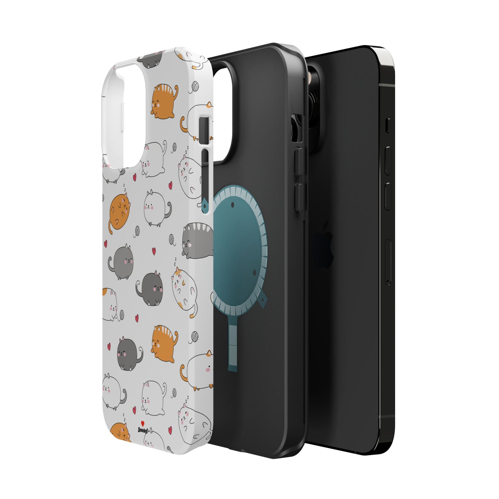 Chubby Cat Cuddle – Magnetic Tough iPhone Case