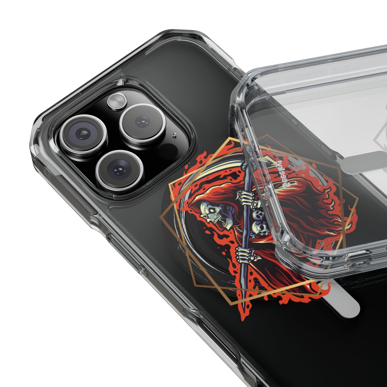 Fiery Reaper - Magnetic Clear iPhone Case