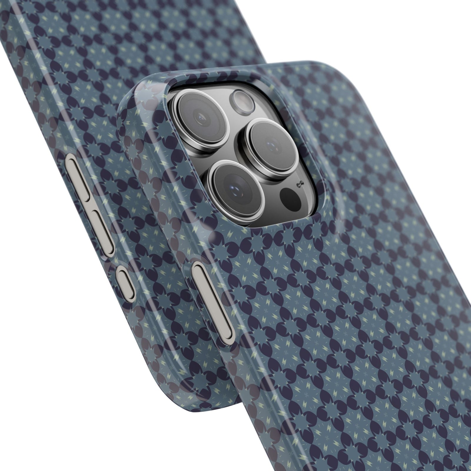 Blue Geometric Bliss – Slim iPhone Case