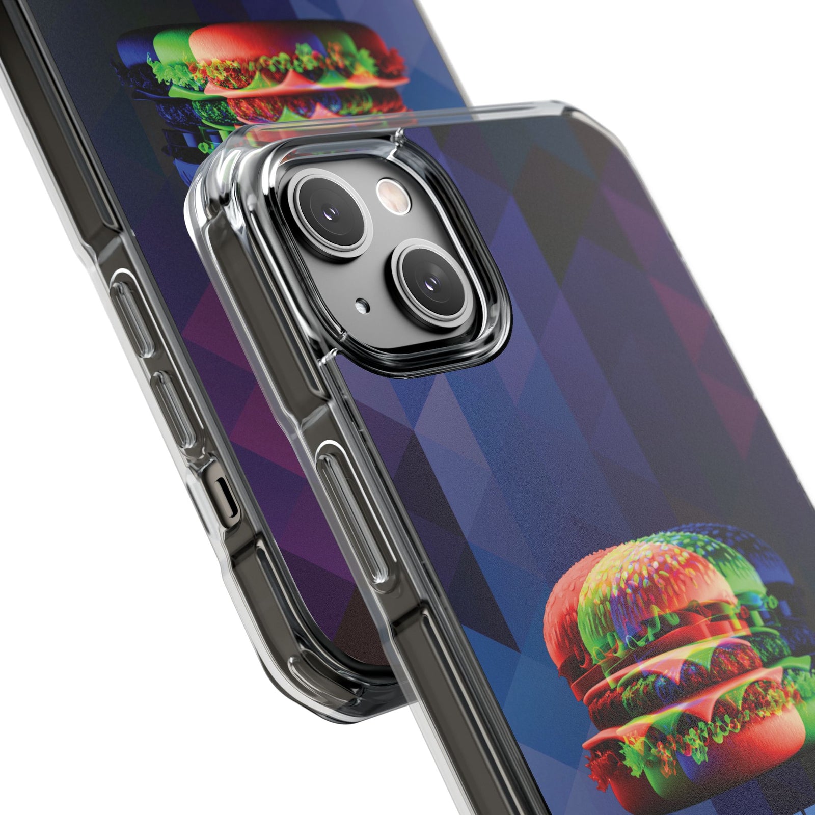 Prismatic Burger - Magnetic Clear iPhone Case