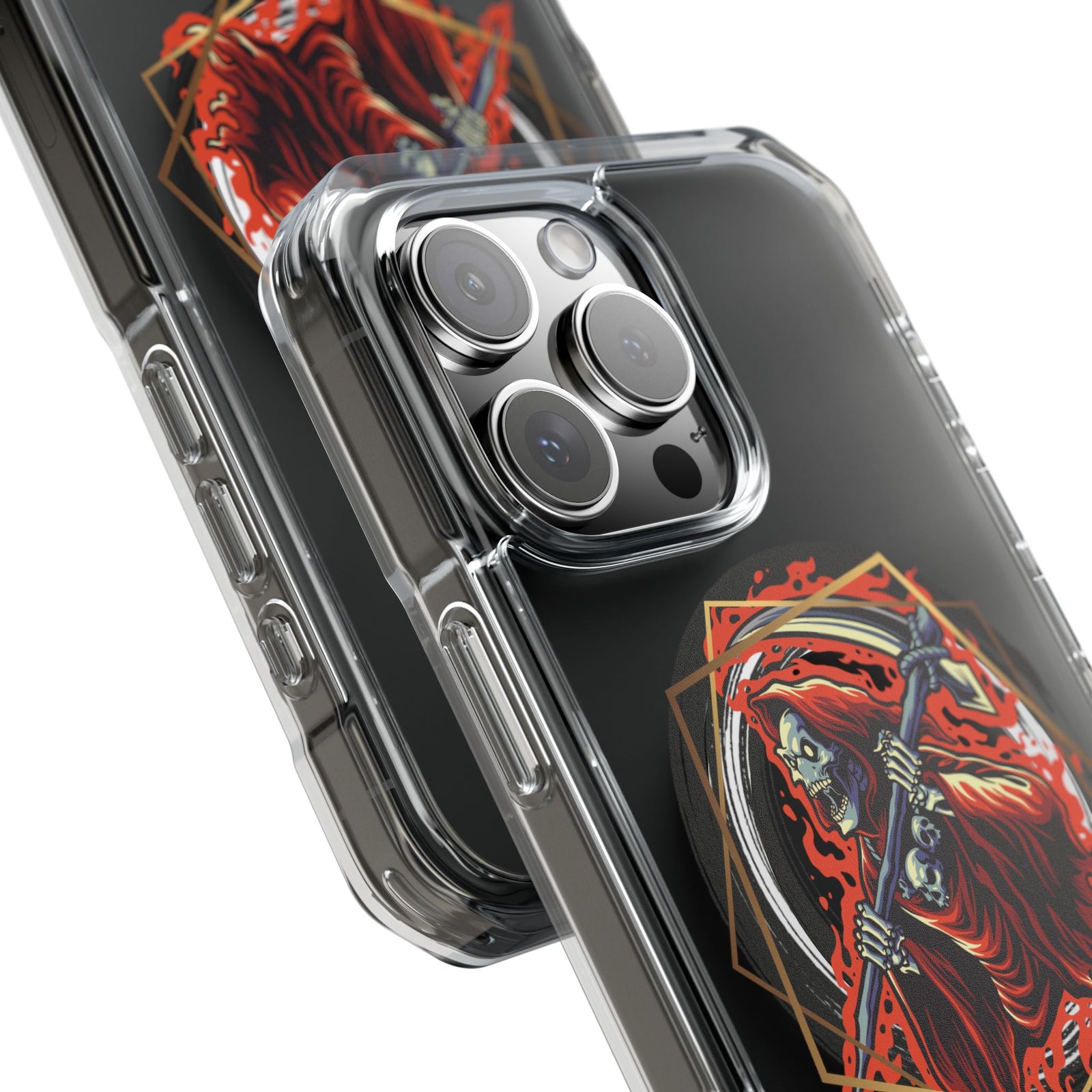 Fiery Reaper - Magnetic Clear iPhone Case