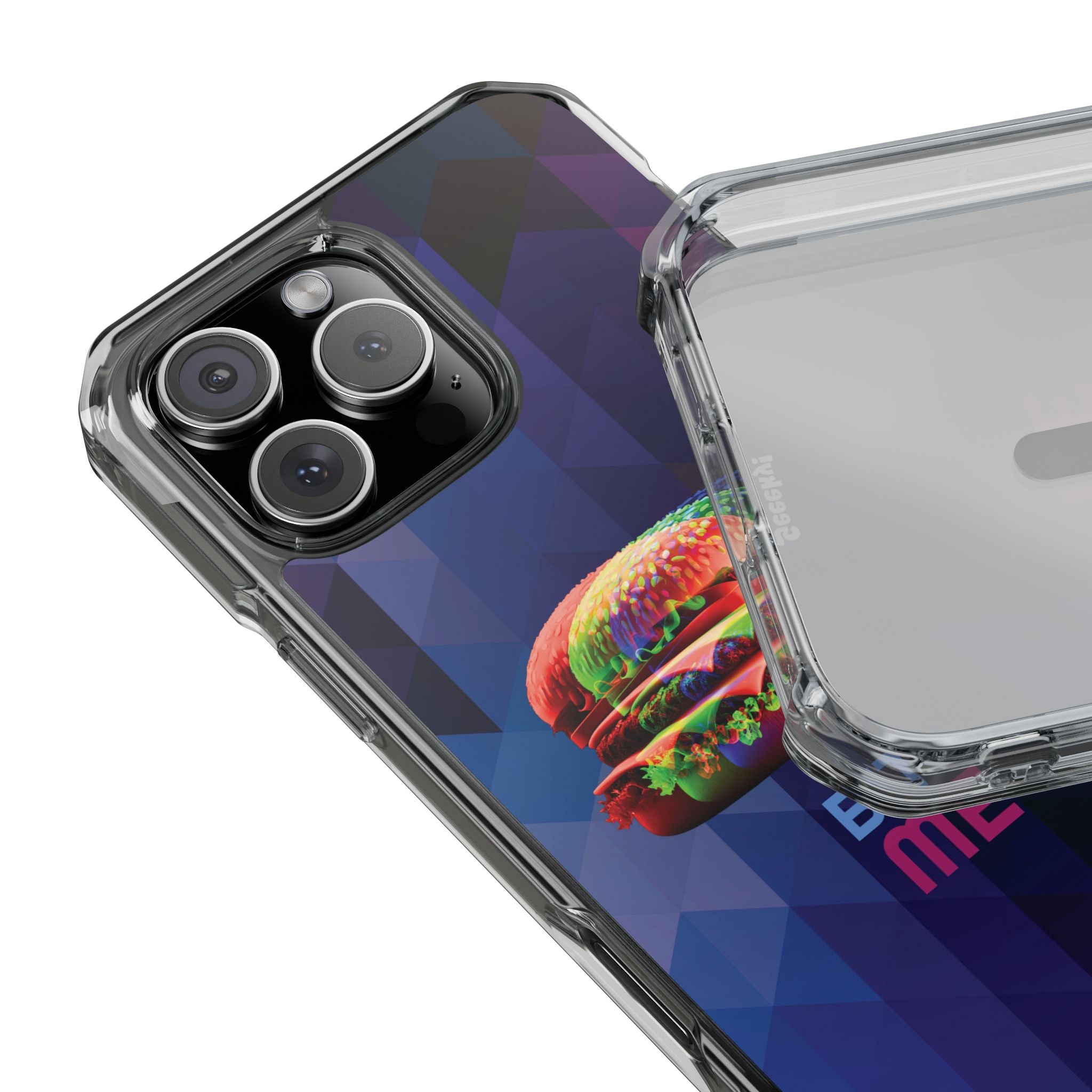 Prismatic Burger - Magnetic Clear iPhone Case