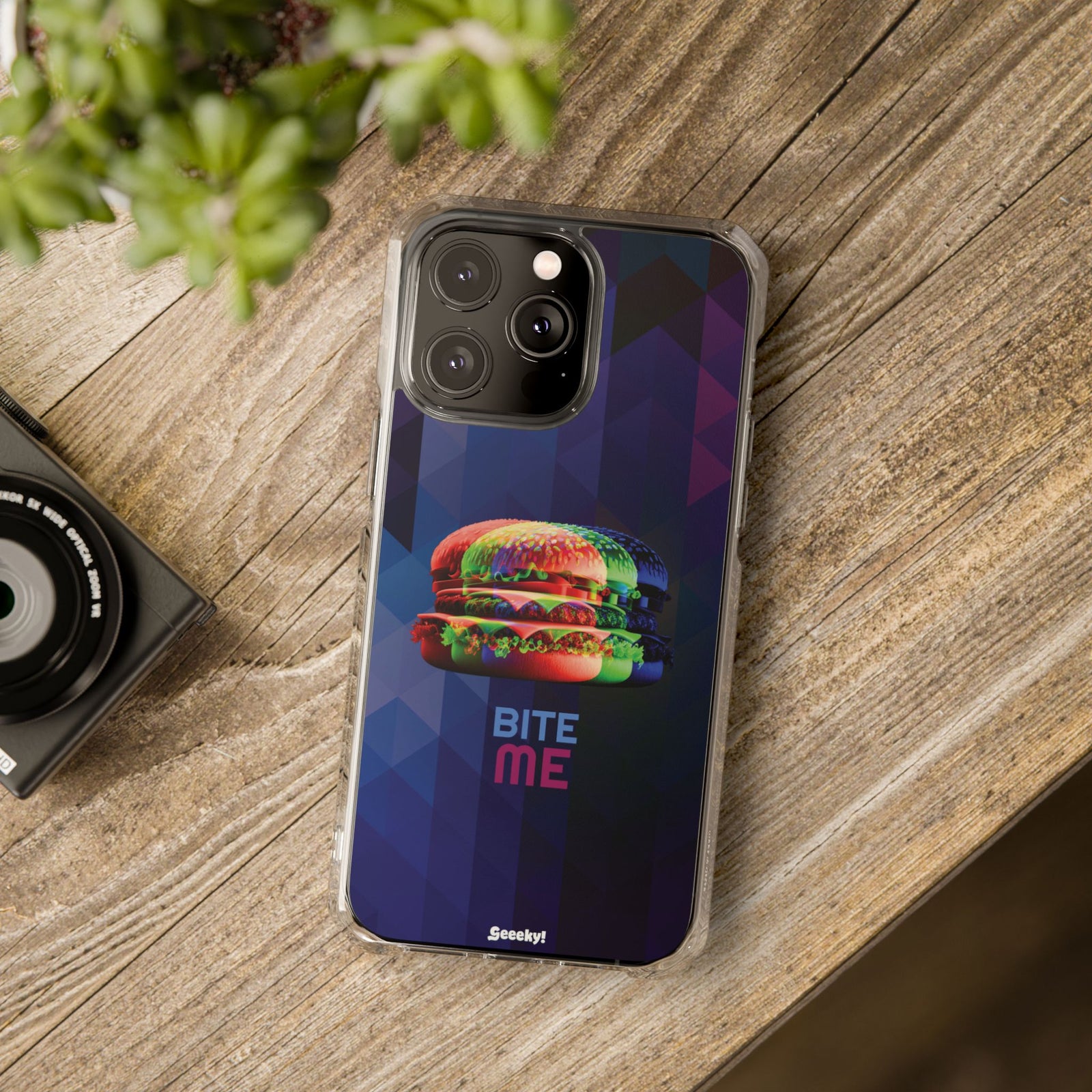 Prismatic Burger - Magnetic Clear iPhone Case