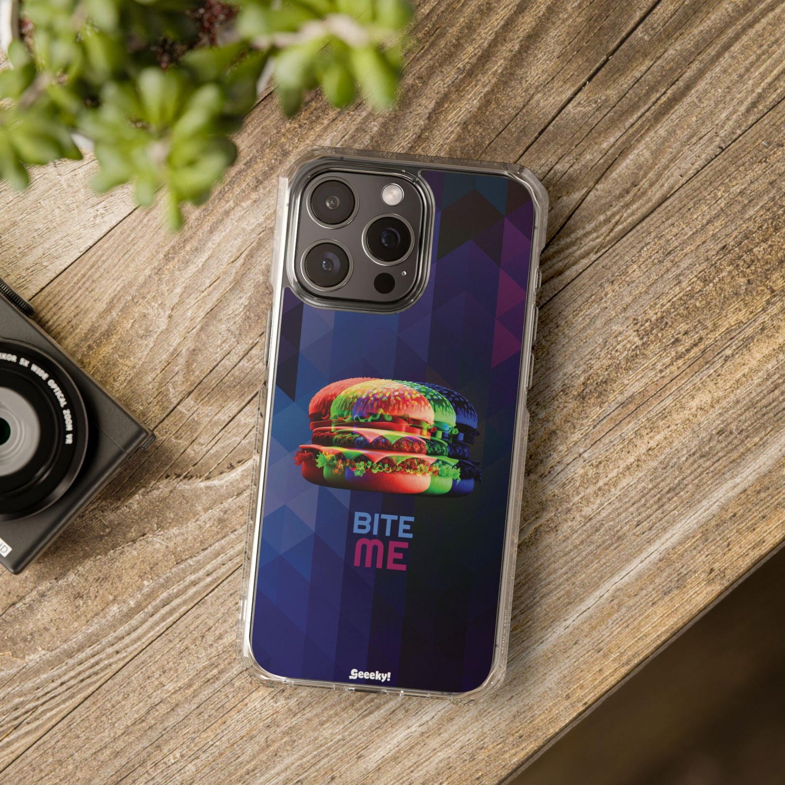 Prismatic Burger - Magnetic Clear iPhone Case