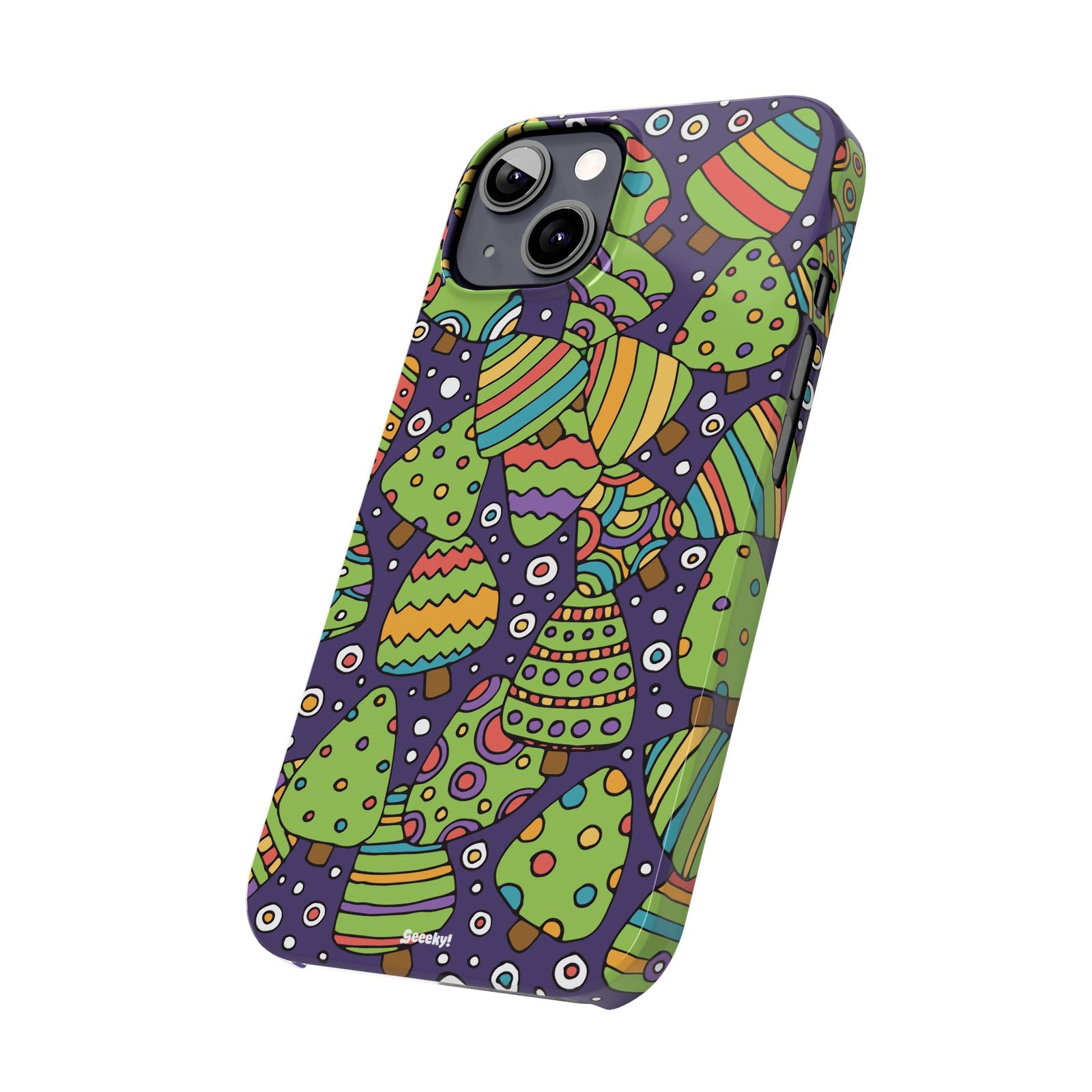 Joyful Christmas Trees – Slim iPhone Case