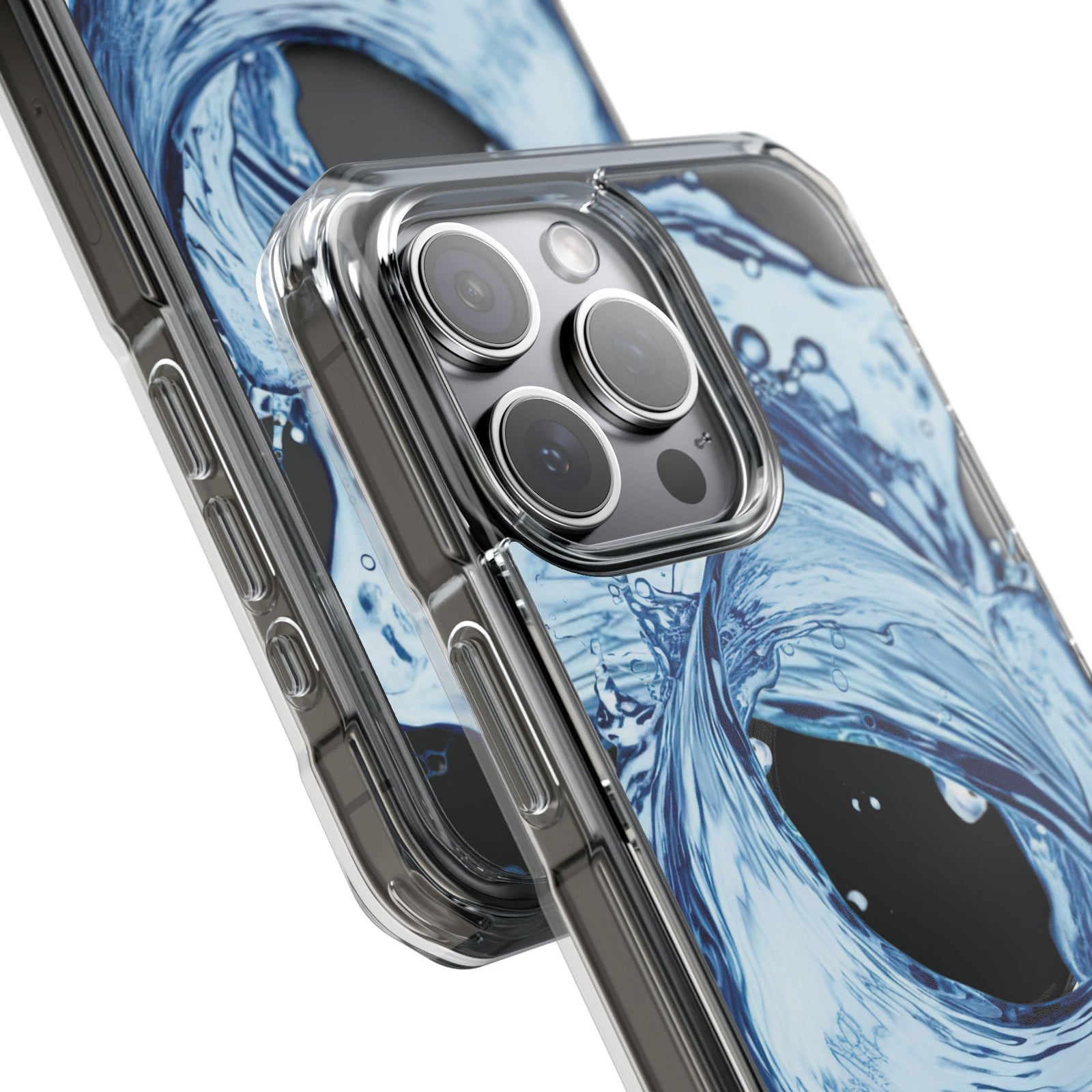 Aqua Surge - Magnetic Clear iPhone Case