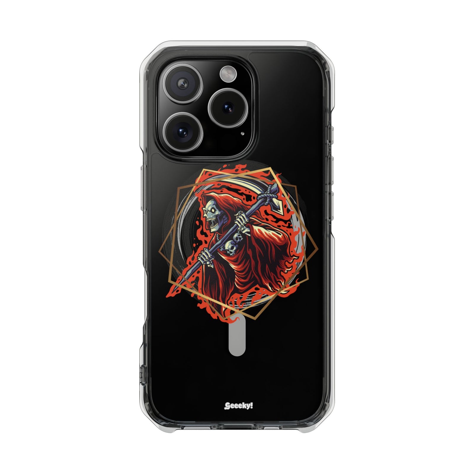 Fiery Reaper - Magnetic Clear iPhone Case