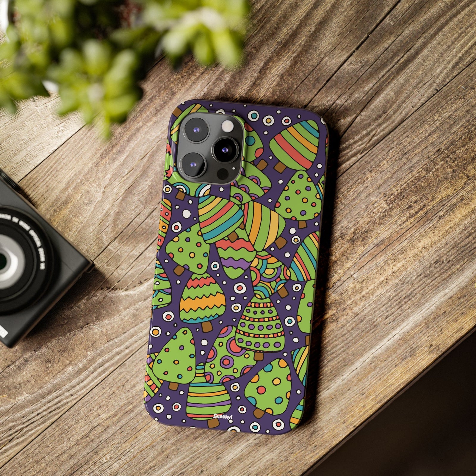 Joyful Christmas Trees – Slim iPhone Case