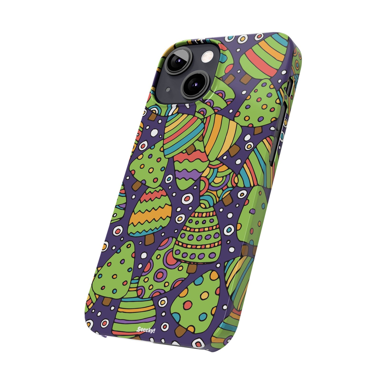 Joyful Christmas Trees – Slim iPhone Case