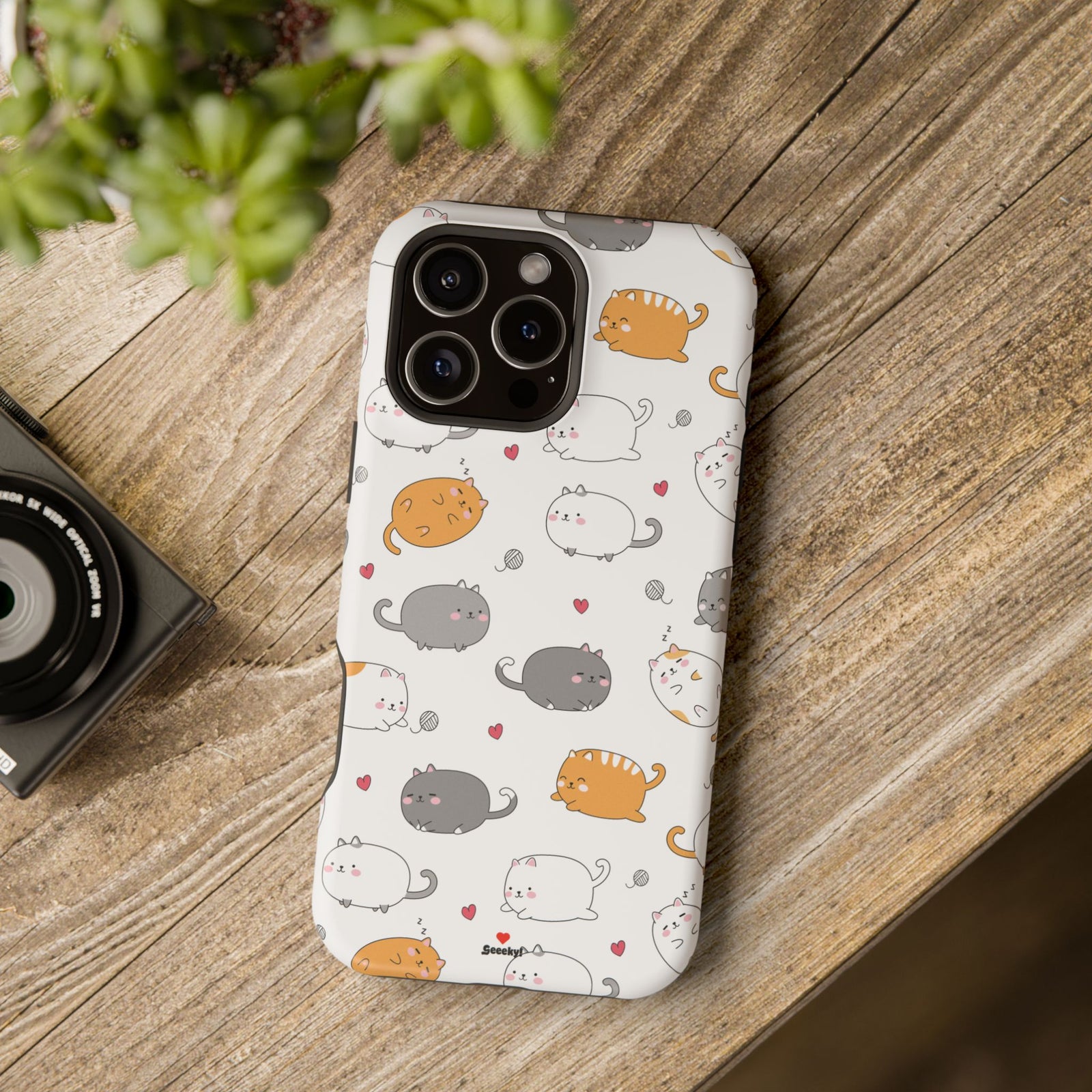 Chubby Cat Cuddle – Magnetic Tough iPhone Case