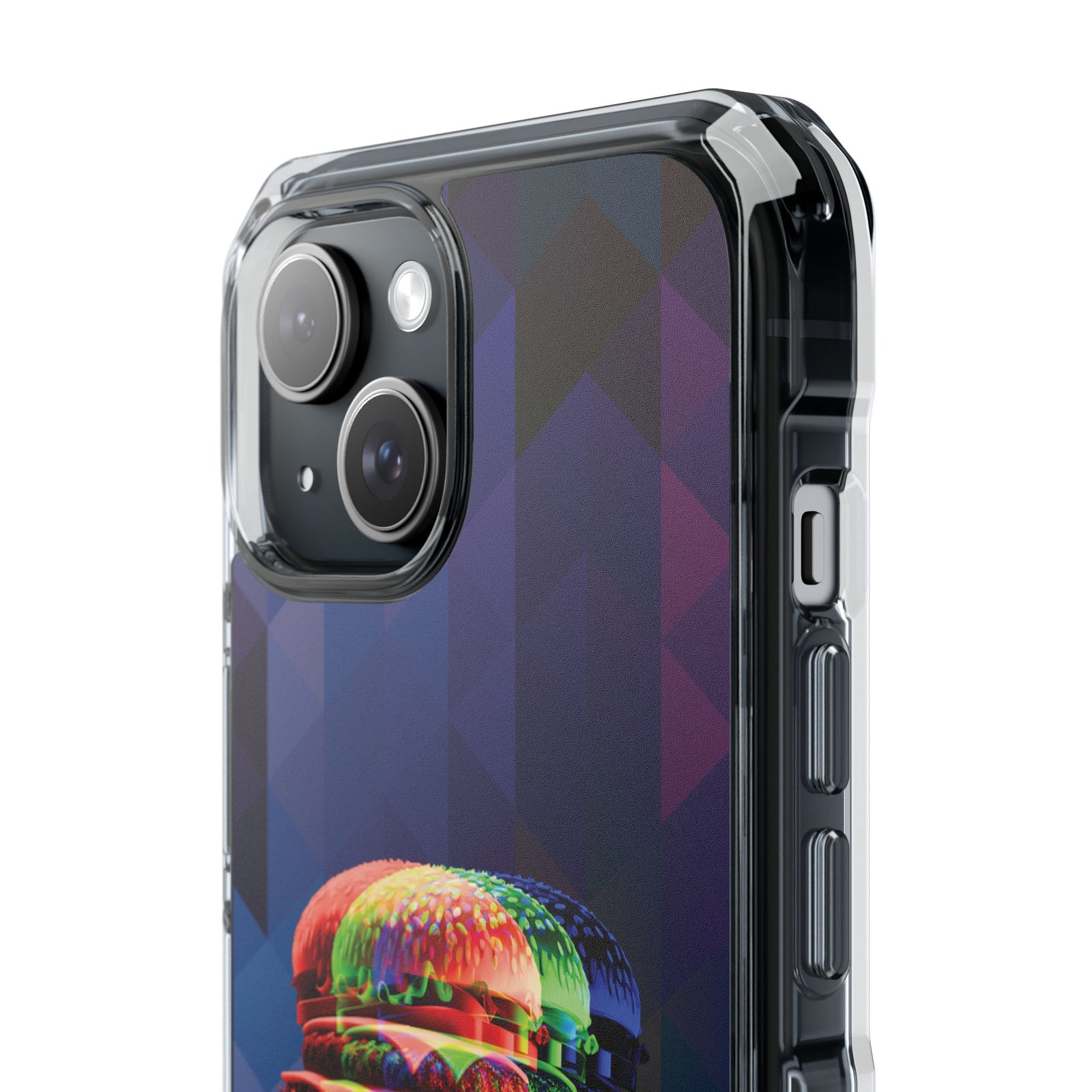 Prismatic Burger - Magnetic Clear iPhone Case