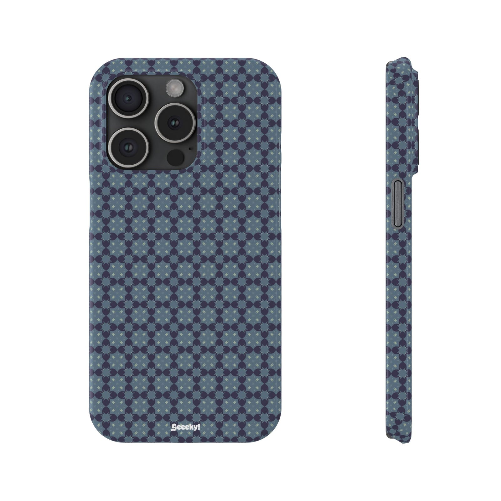 Blue Geometric Bliss – Slim iPhone Case