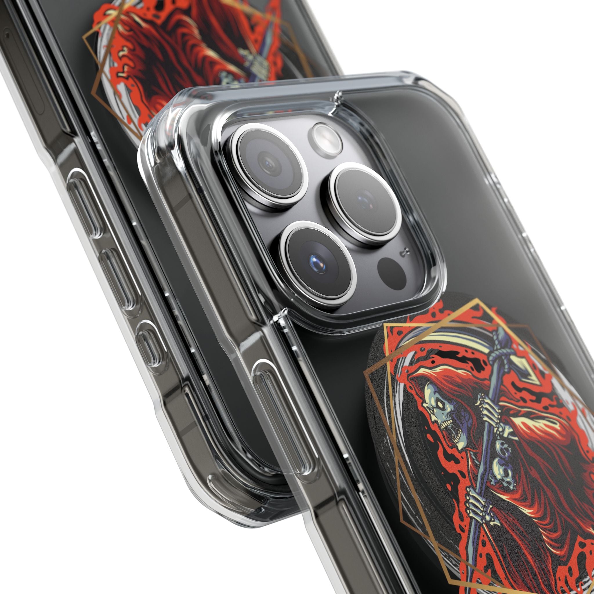 Fiery Reaper - Magnetic Clear iPhone Case