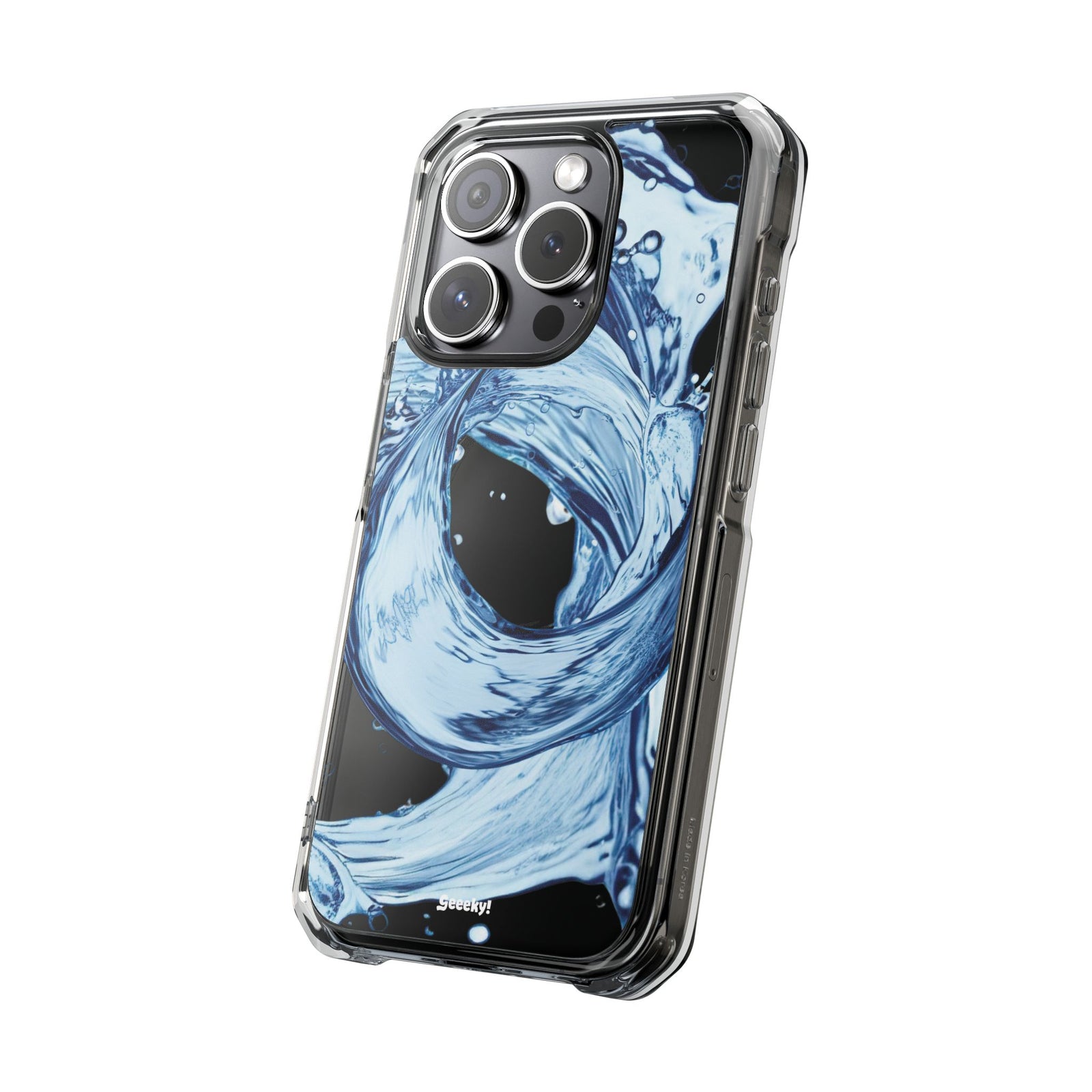 Aqua Surge - Magnetic Clear iPhone Case