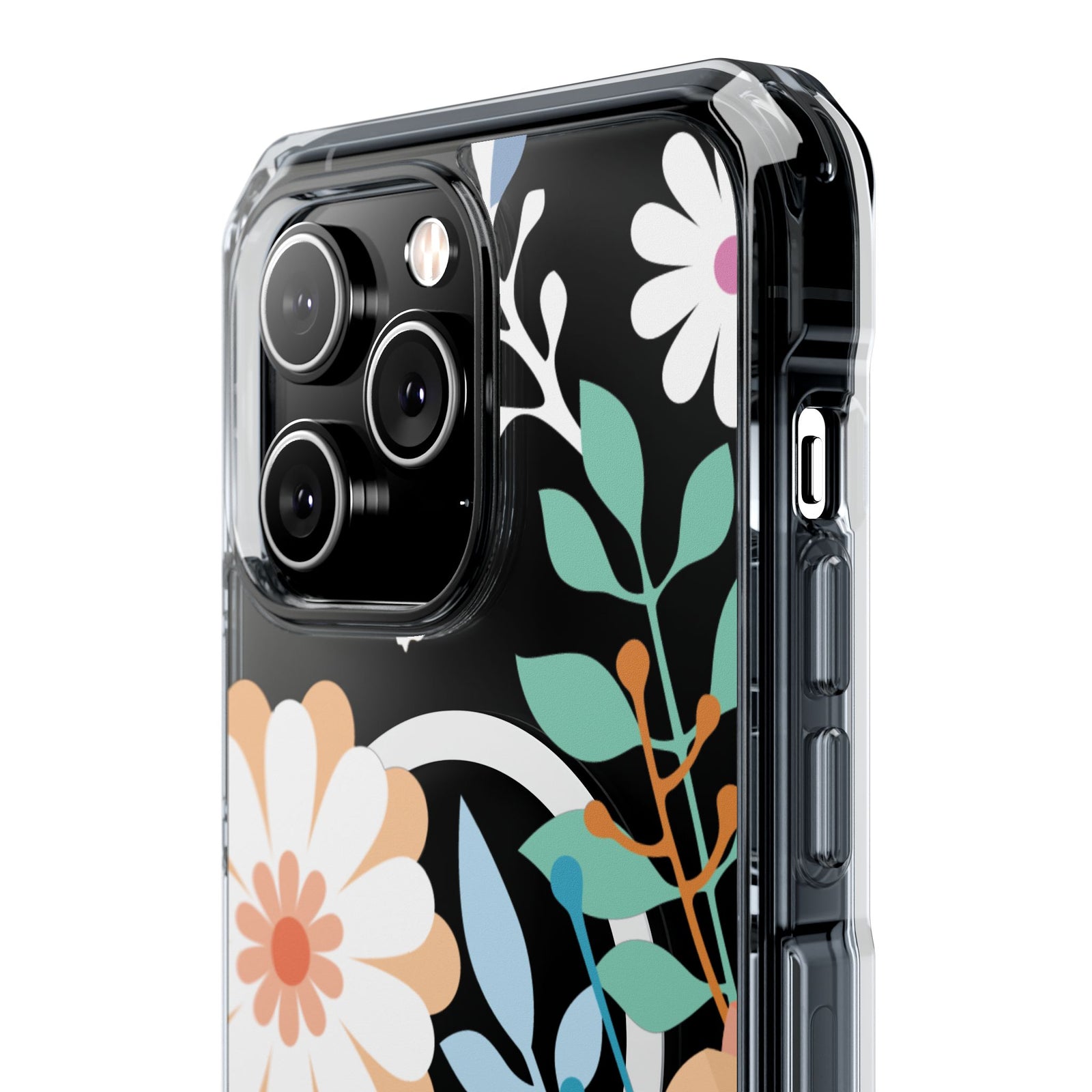 Whimsical Floral Symphony - Magnetic Clear iPhone Case