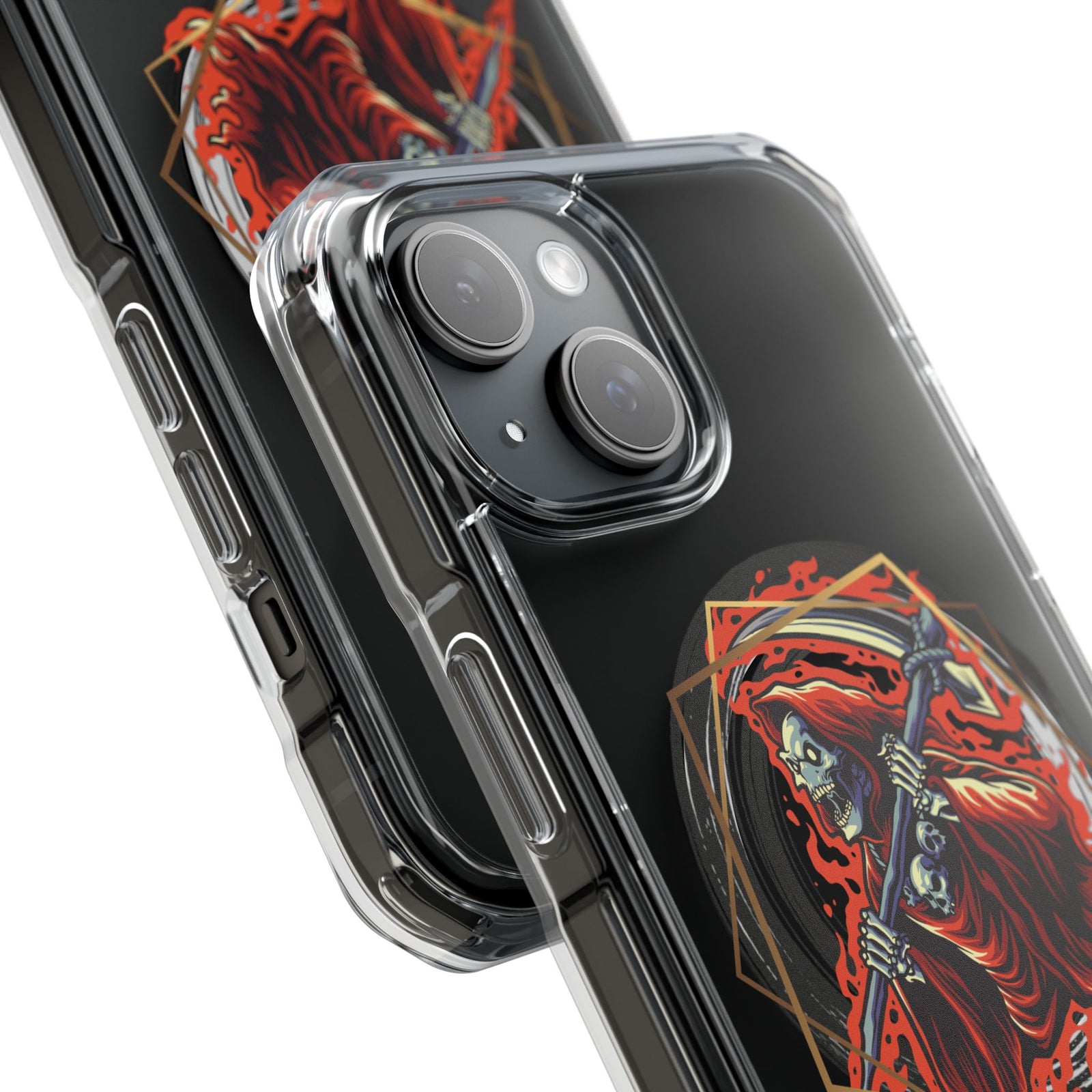 Fiery Reaper - Magnetic Clear iPhone Case