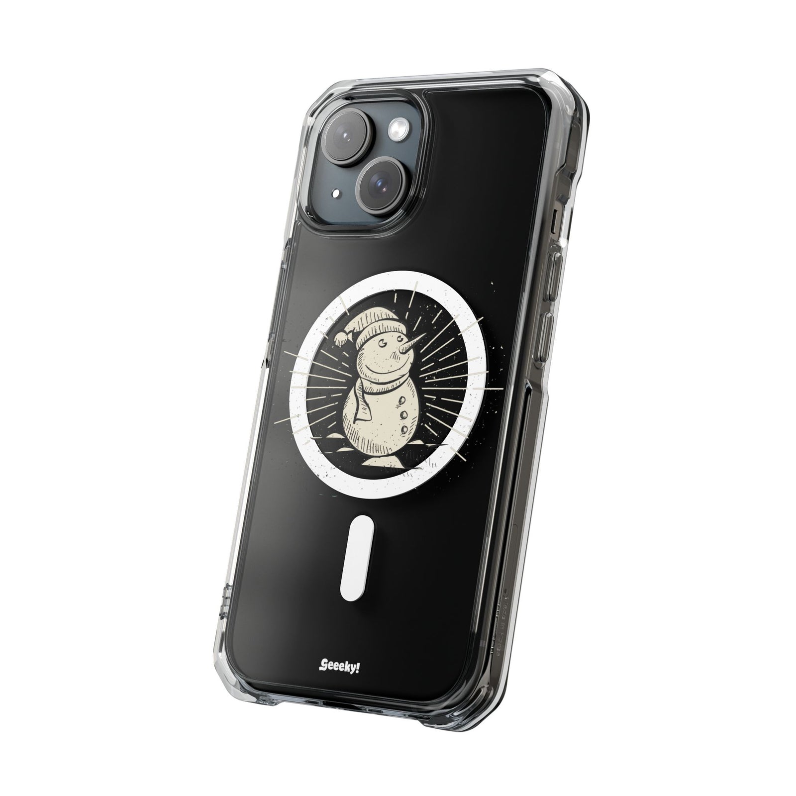 Happy Snowman - Magnetic Clear Impact iPhone Case