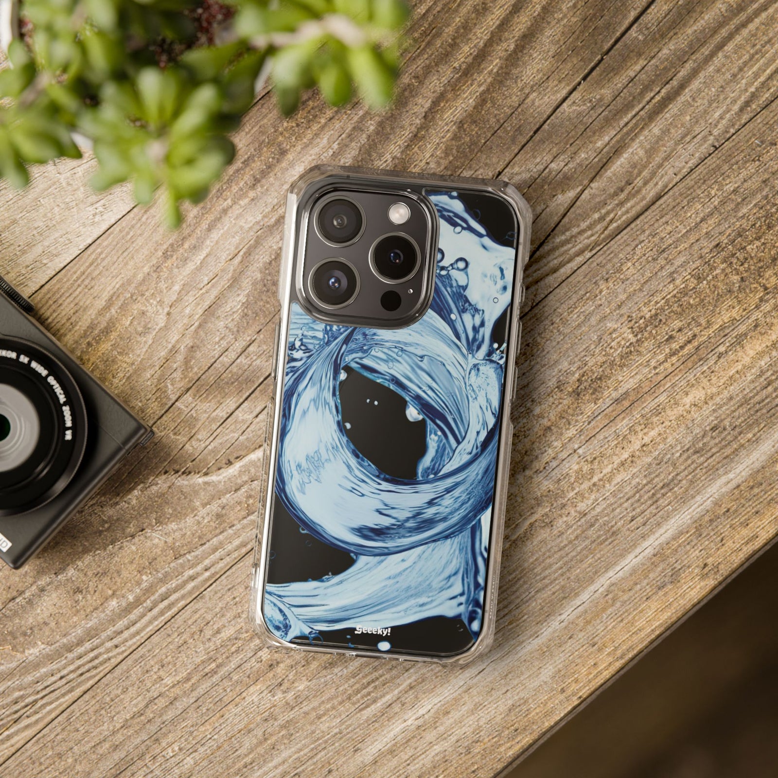 Aqua Surge - Magnetic Clear iPhone Case