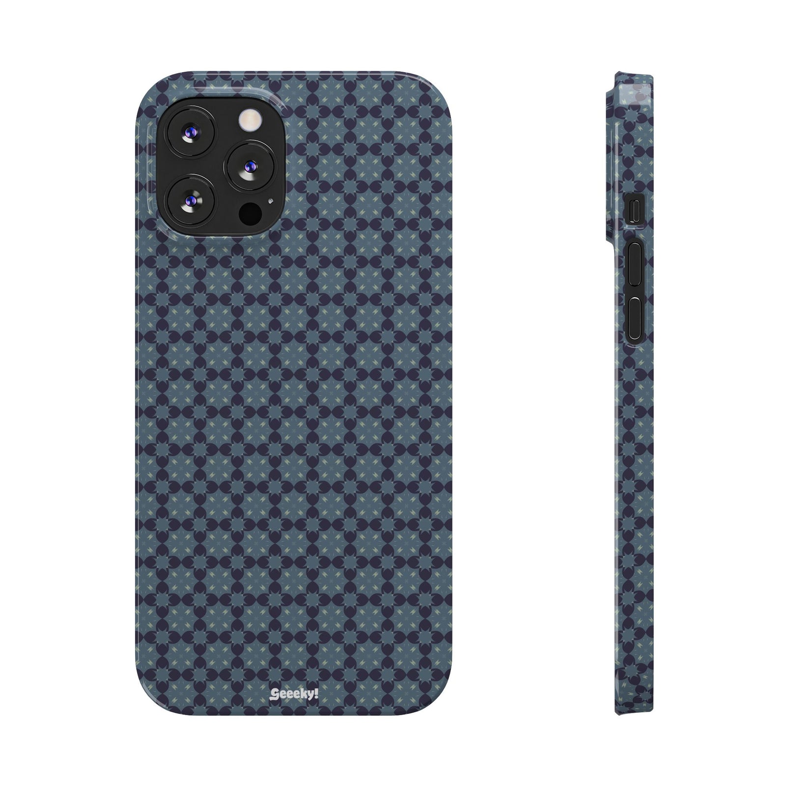 Blue Geometric Bliss – Slim iPhone Case