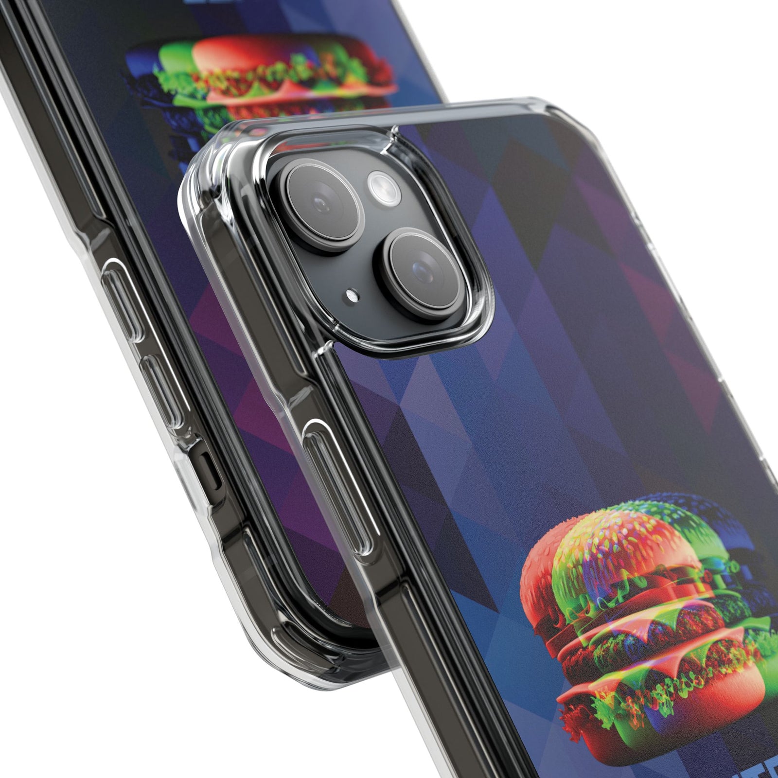 Prismatic Burger - Magnetic Clear iPhone Case