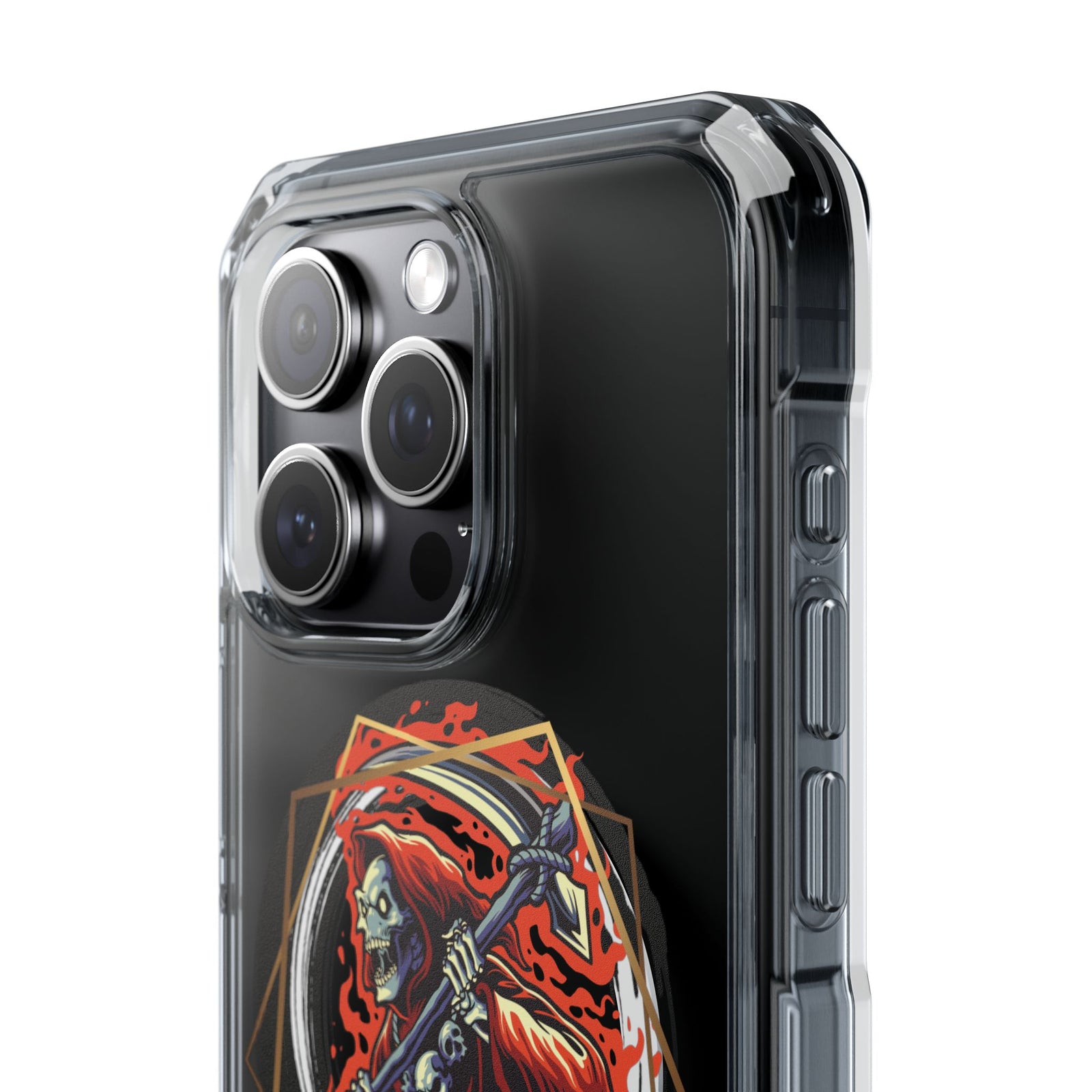 Fiery Reaper - Magnetic Clear iPhone Case