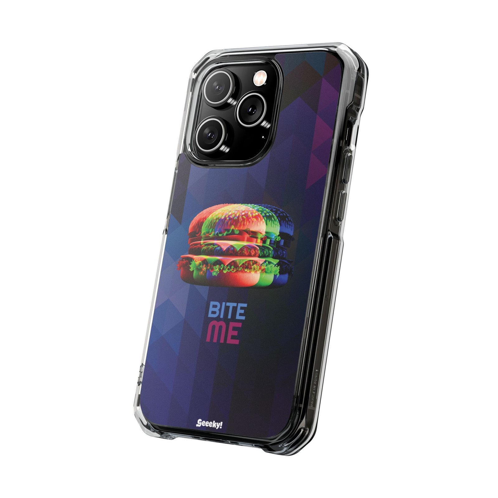 Prismatic Burger - Magnetic Clear iPhone Case