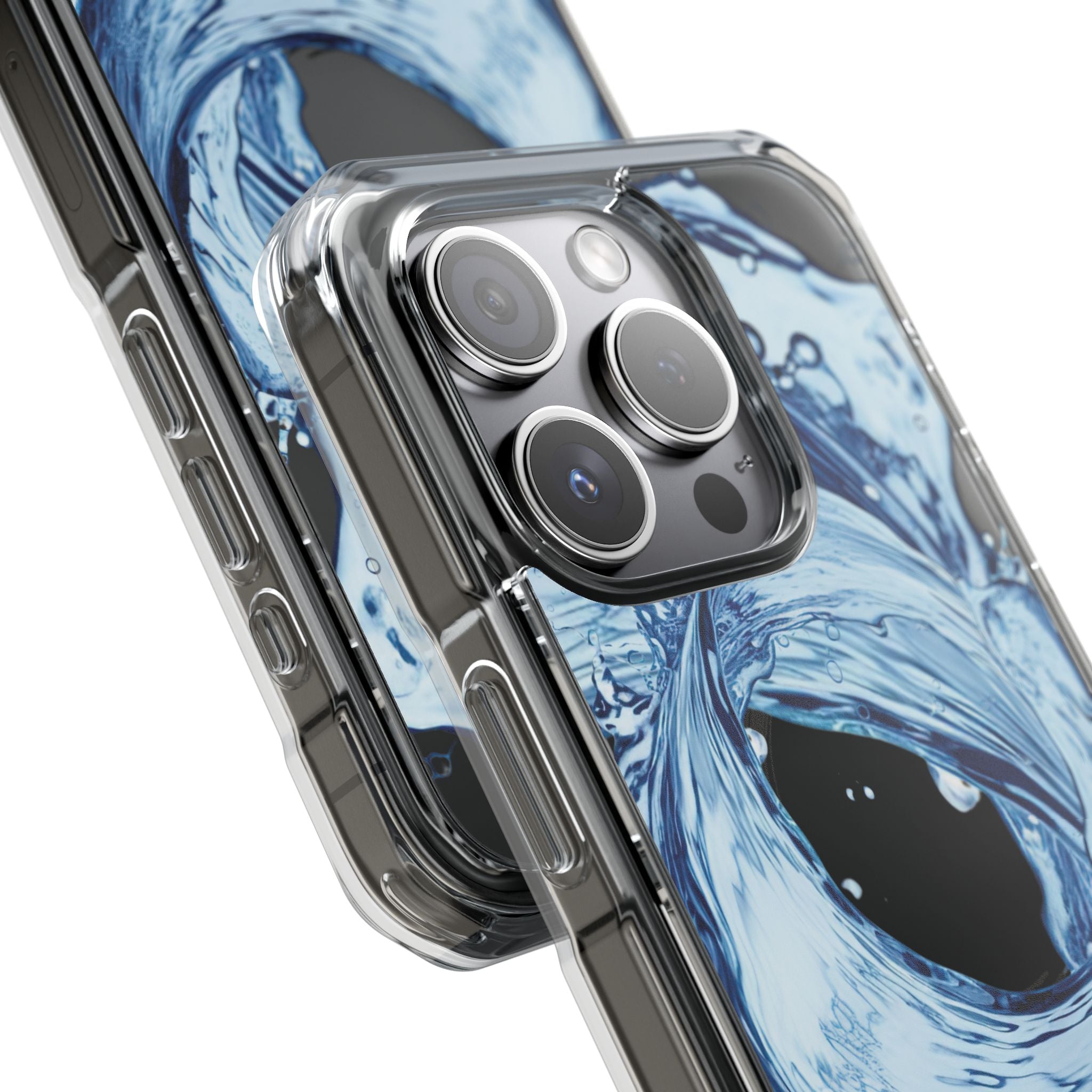 Aqua Surge - Magnetic Clear iPhone Case