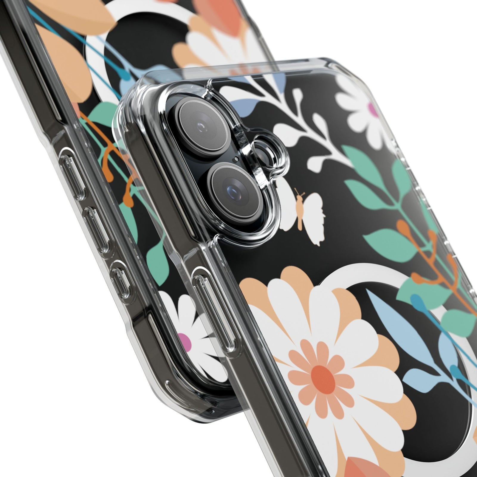 Whimsical Floral Symphony - Magnetic Clear iPhone Case