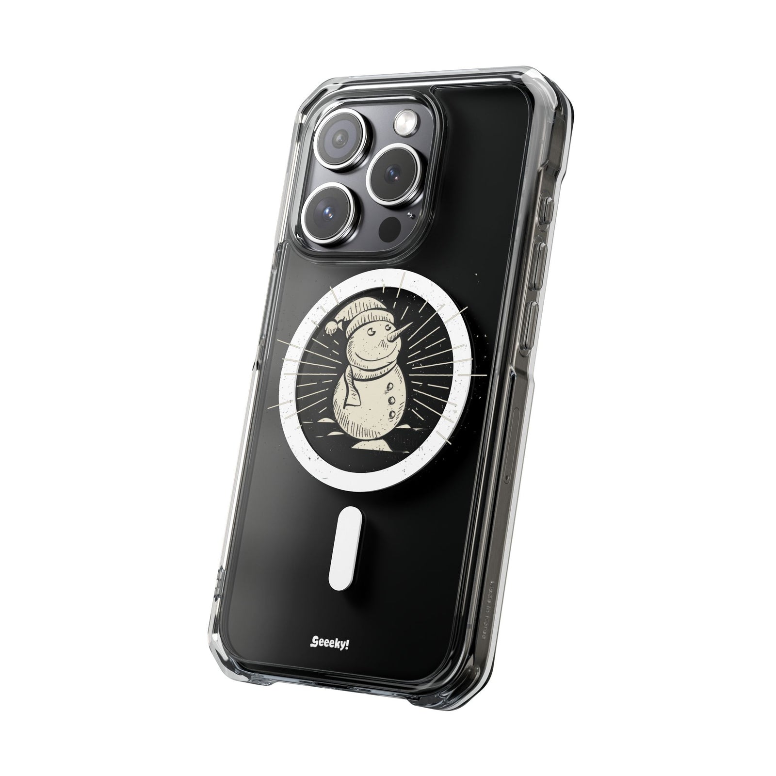 Happy Snowman - Magnetic Clear Impact iPhone Case